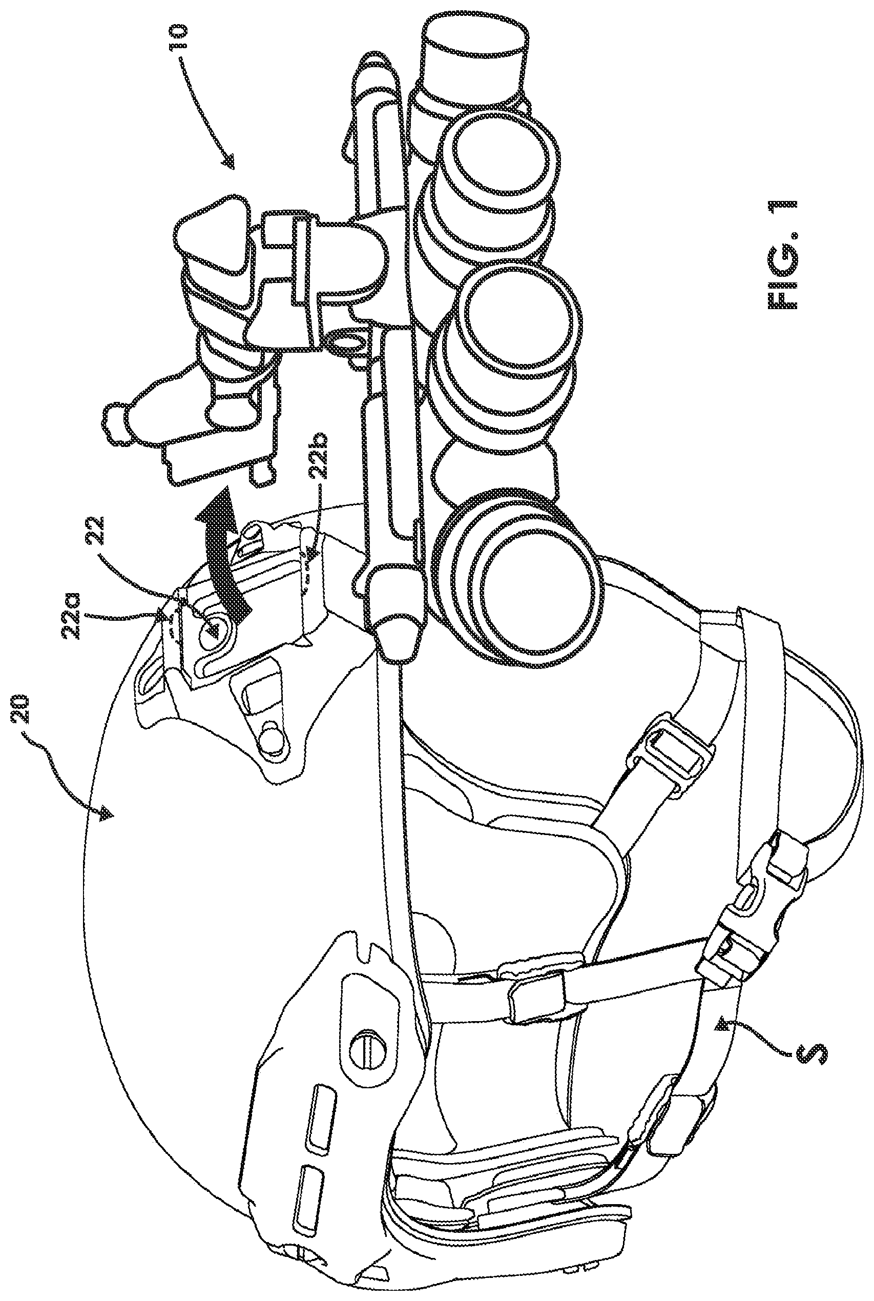 Patent US12302976 — Removable visor for a helmet — Figure 1