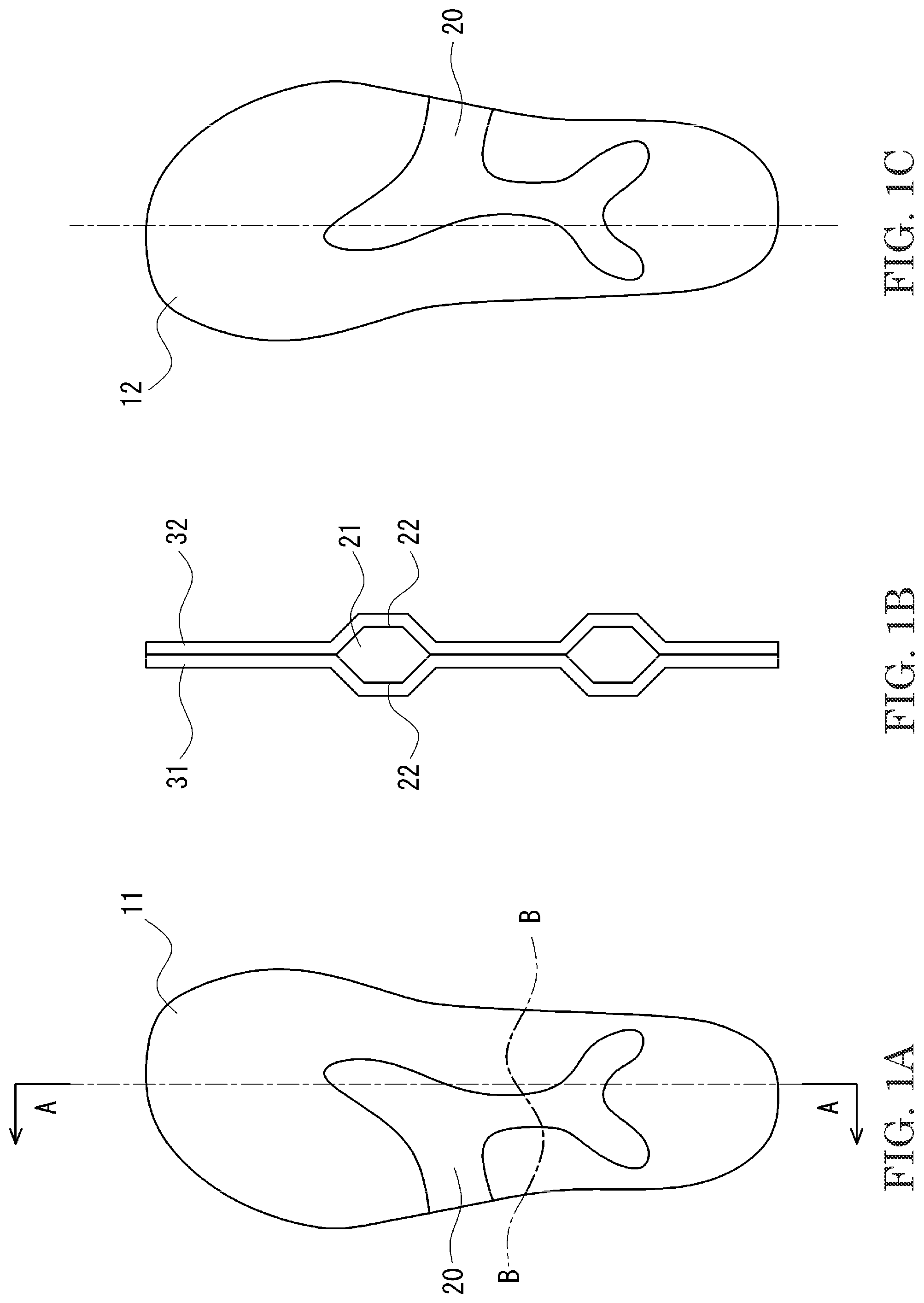 Patent US12302987 Figure 1 – Shoe insole