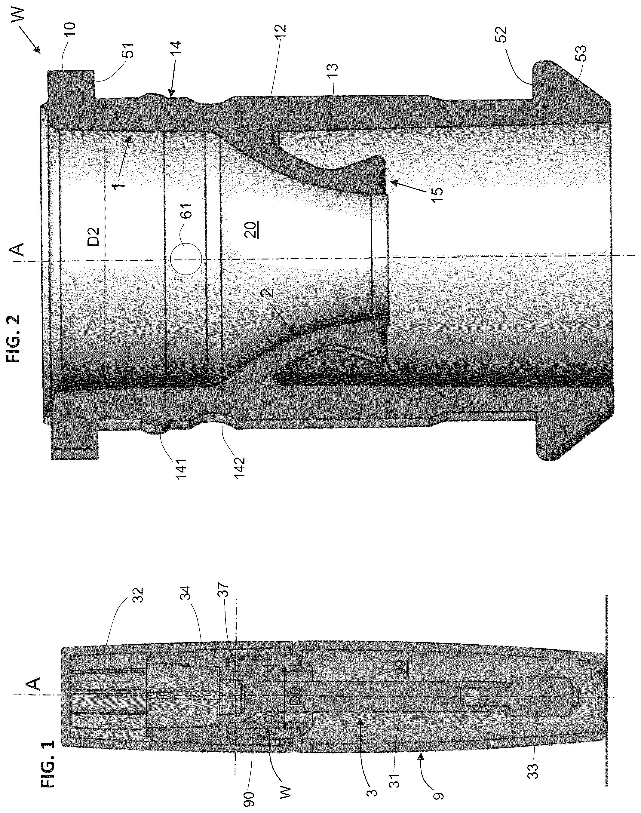 Patent US12303009 — Wiping device for cosmetic product applicator — Figure 1