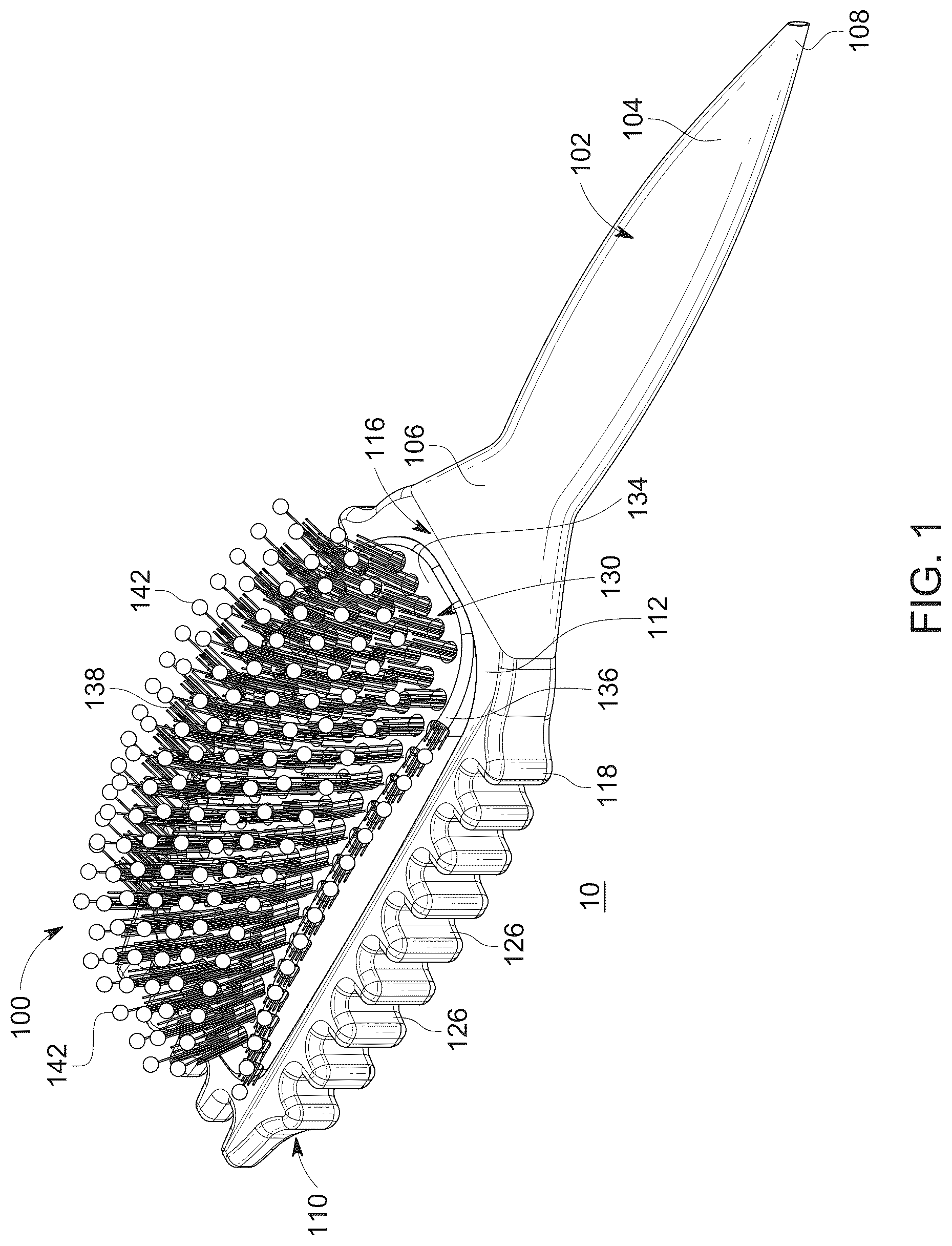 Patent US12303020 — Hair brush — Figure 1