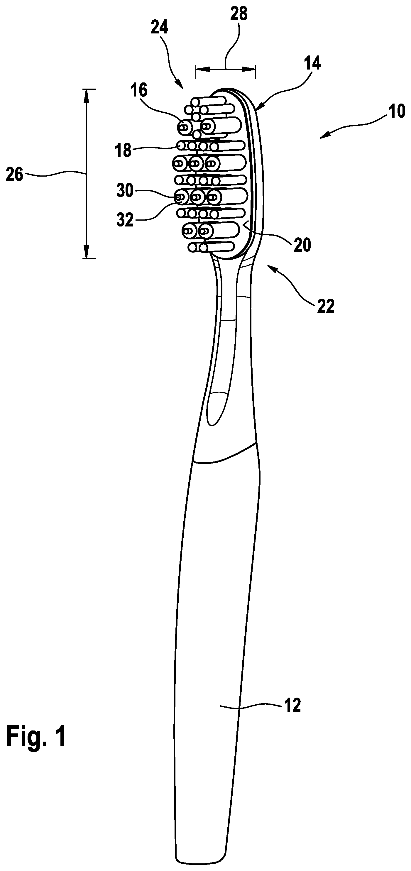 Patent US12303021 — Head for an oral care implement — Figure 1