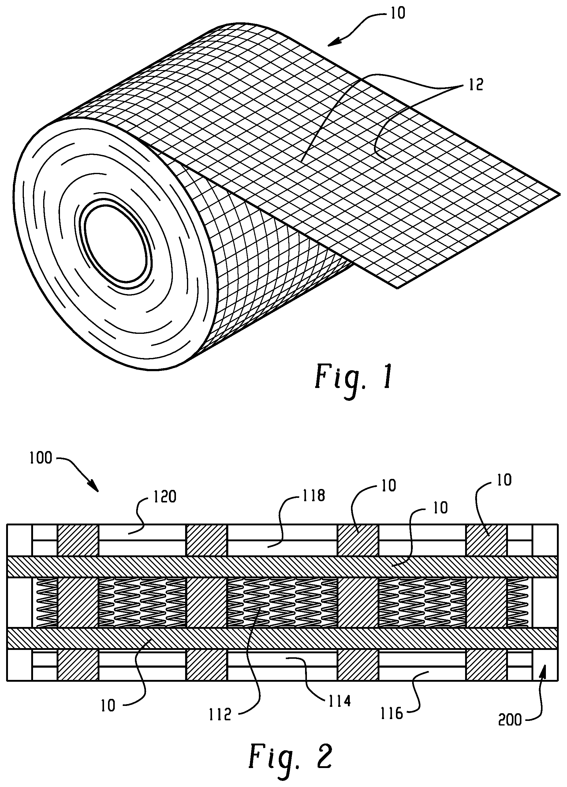 Patent US12303035 — Multilayer mattress assembly and manufacturing process — Figure 1