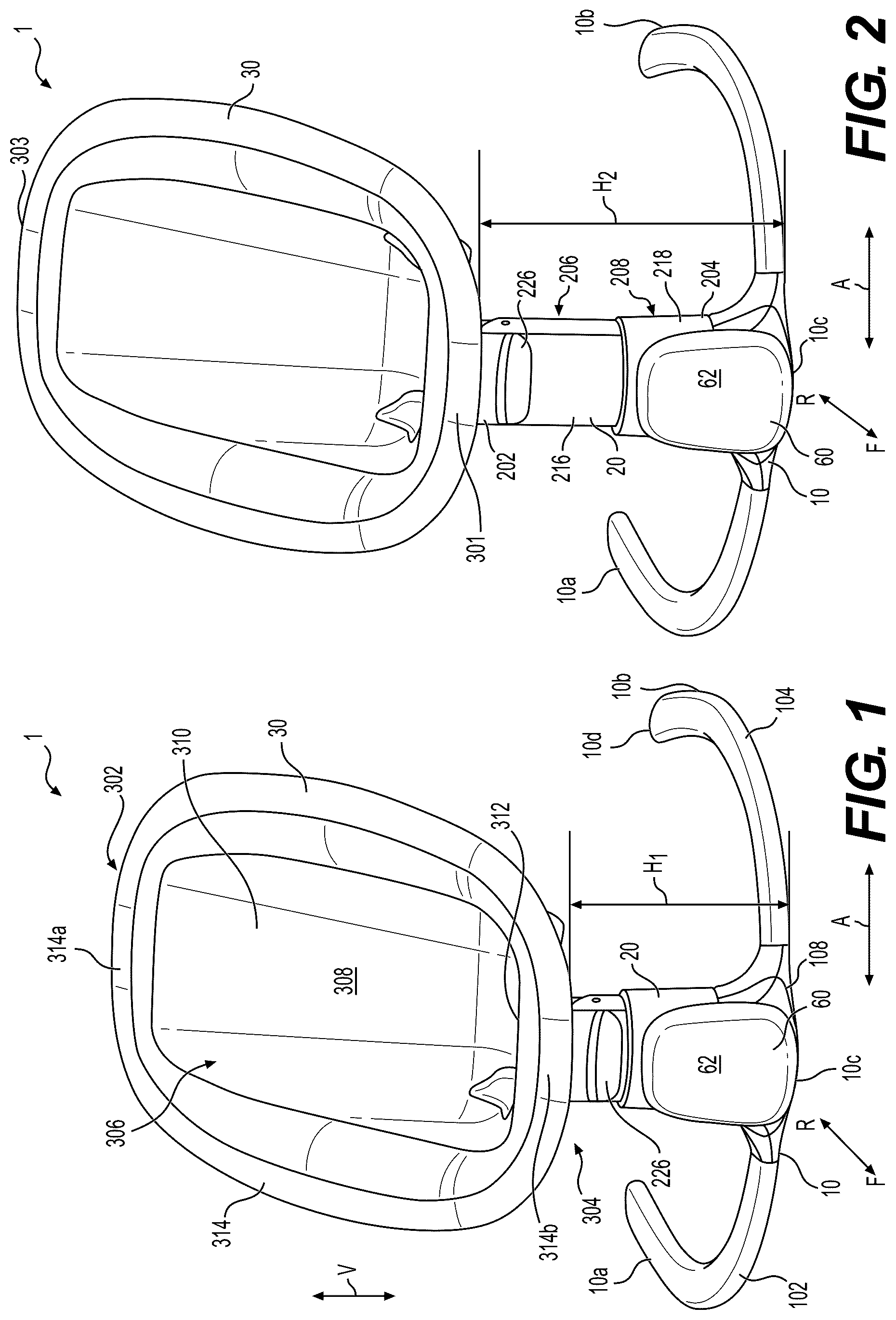 Patent US12303040 Figure 1 – Rotatable toy bar and vibration device for child swing