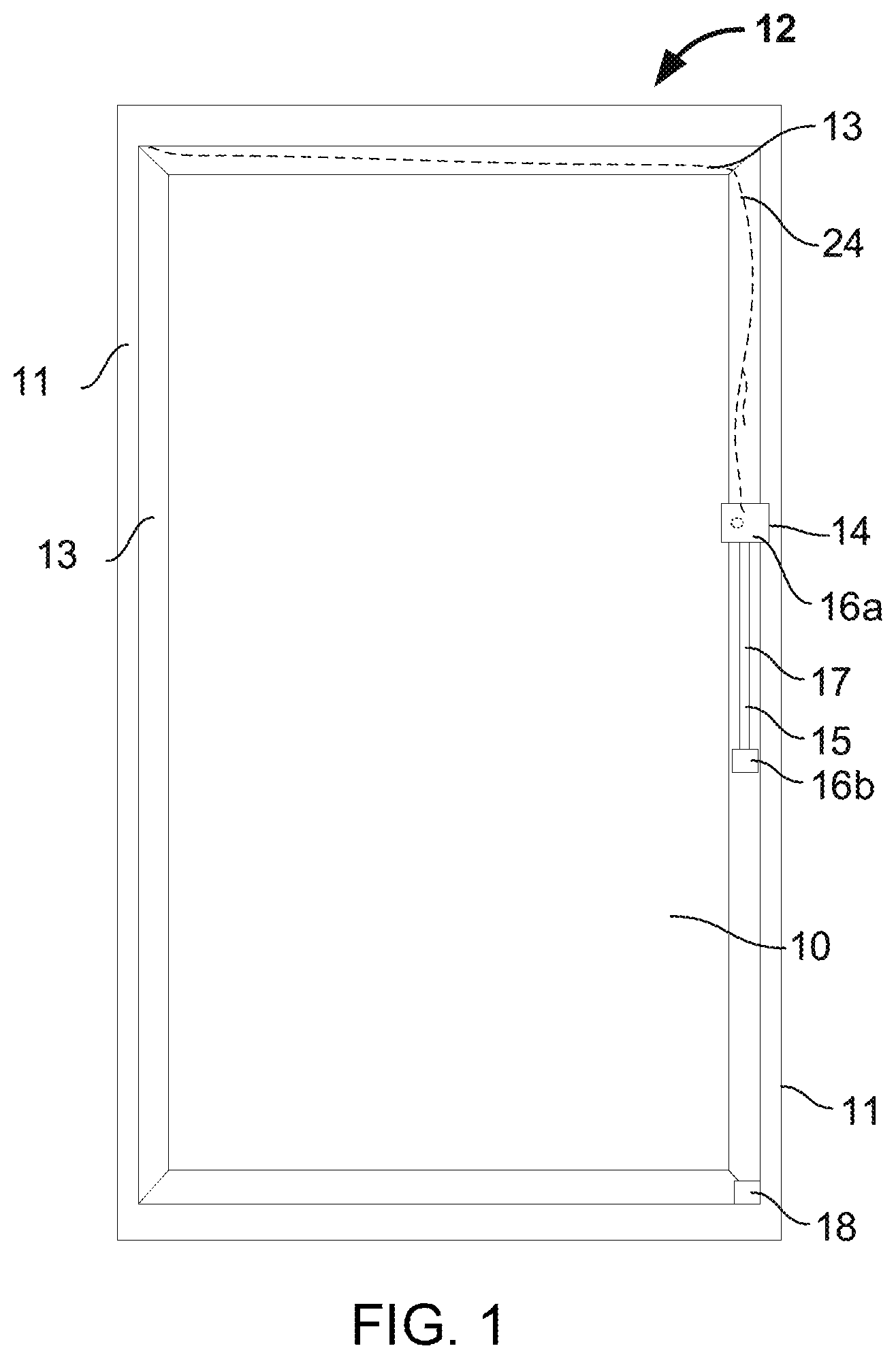Patent US12303045 — Display case door with interior facing camera — Figure 1