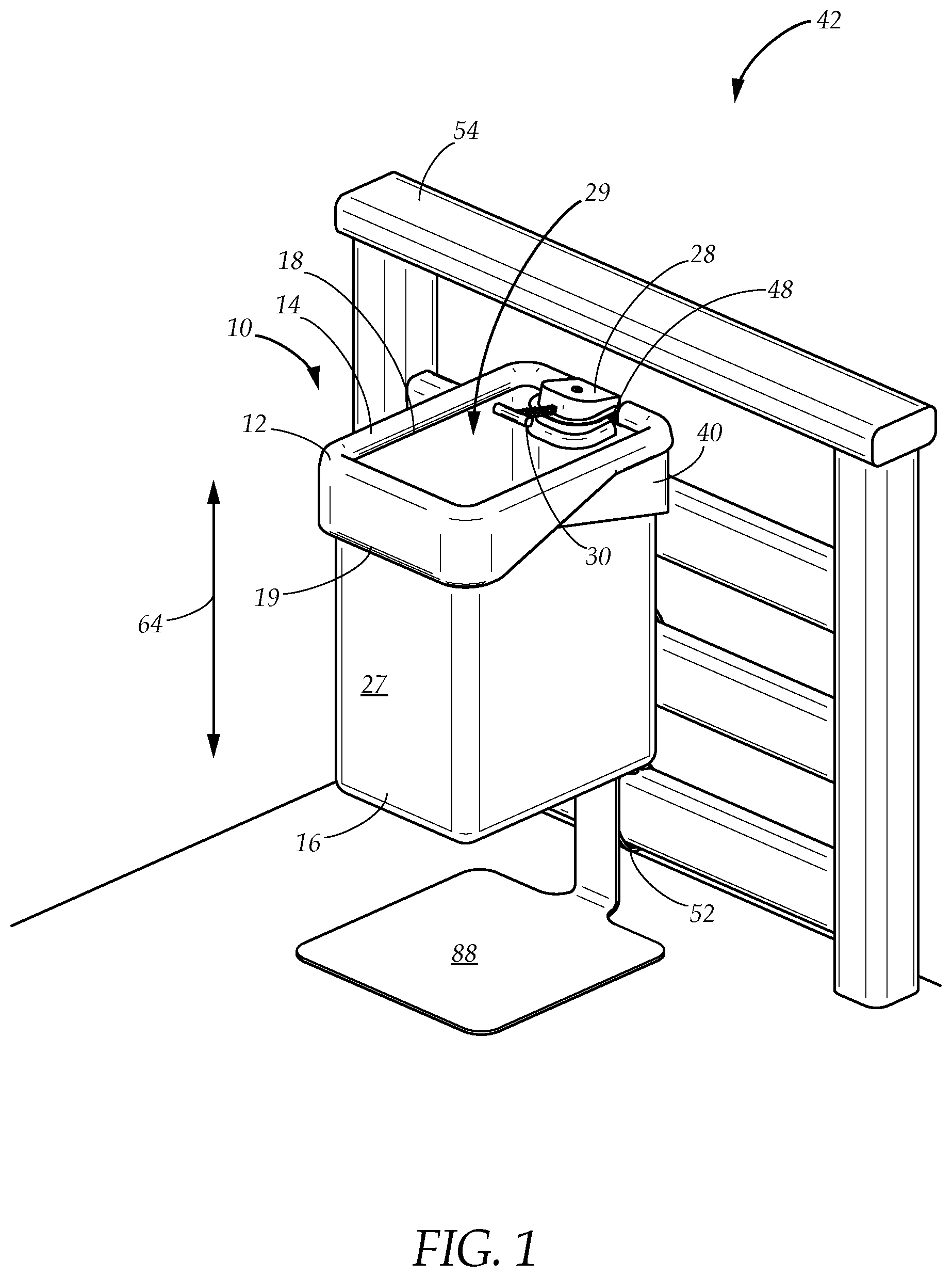 Patent US12303051 — Anti-theft package delivery apparatus and system — Figure 1