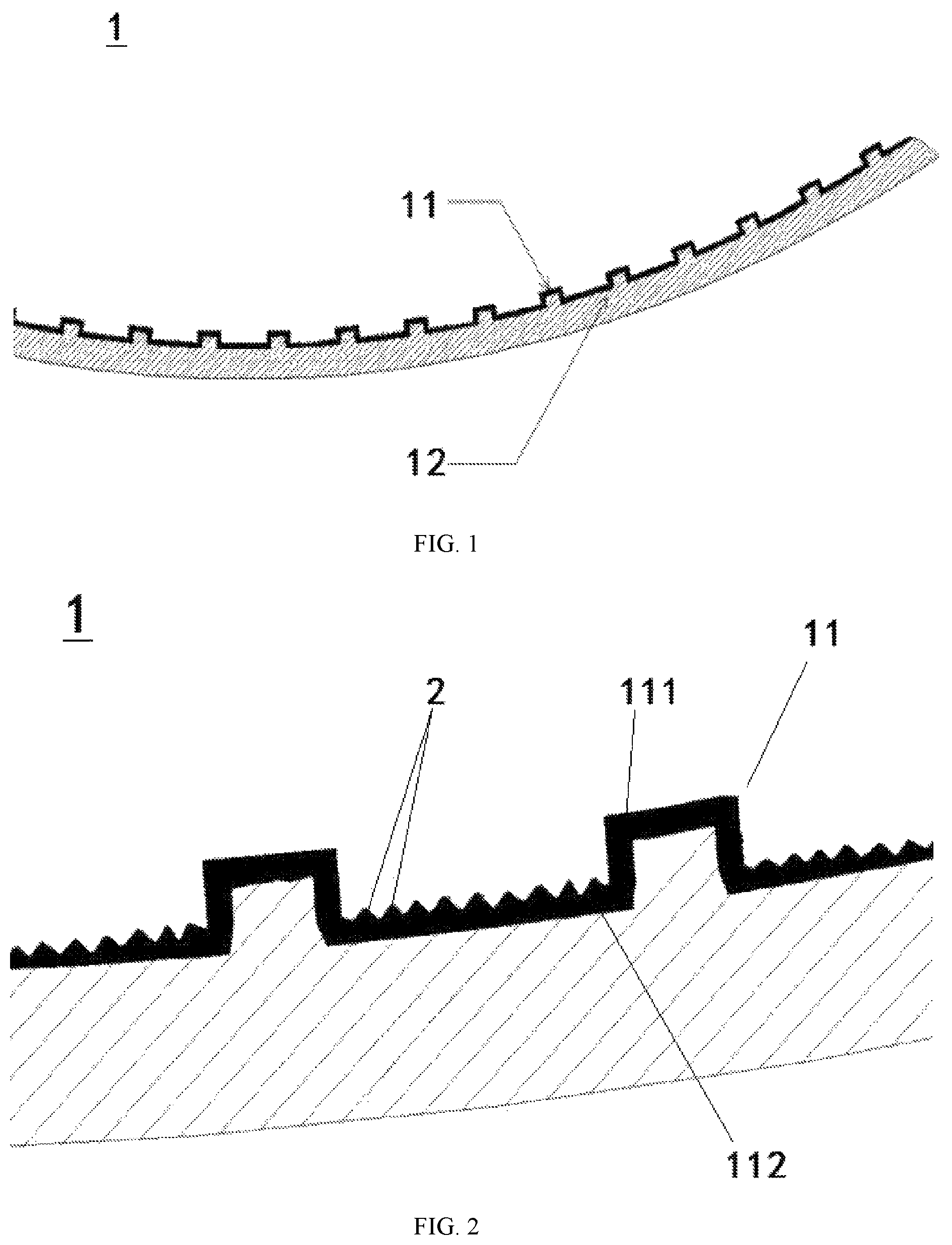 Patent US12303057 Figure 1 – Physical non-stick pan with convex-concave structure, and manufacturing method thereof