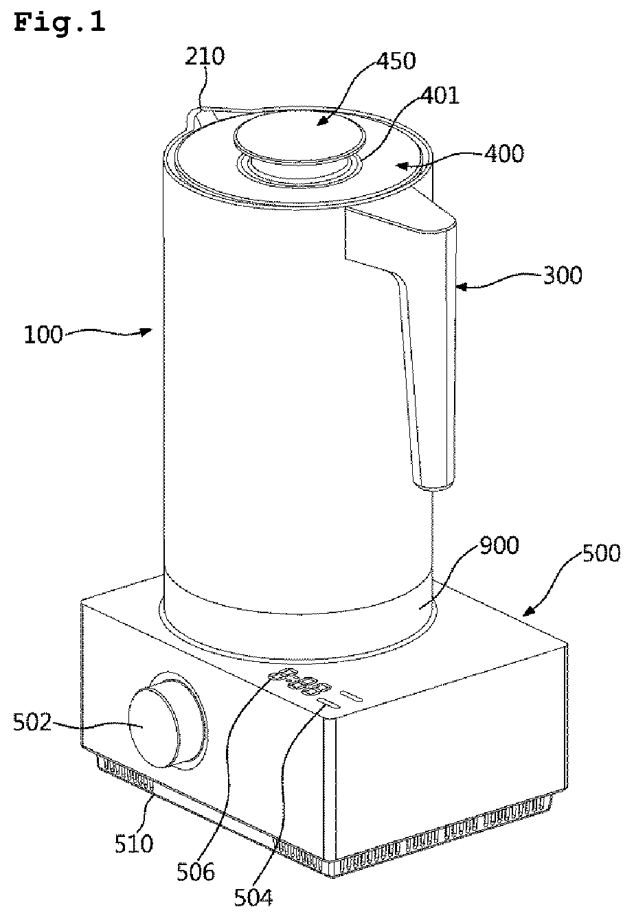 Patent US12303073 — Blender — Figure 1