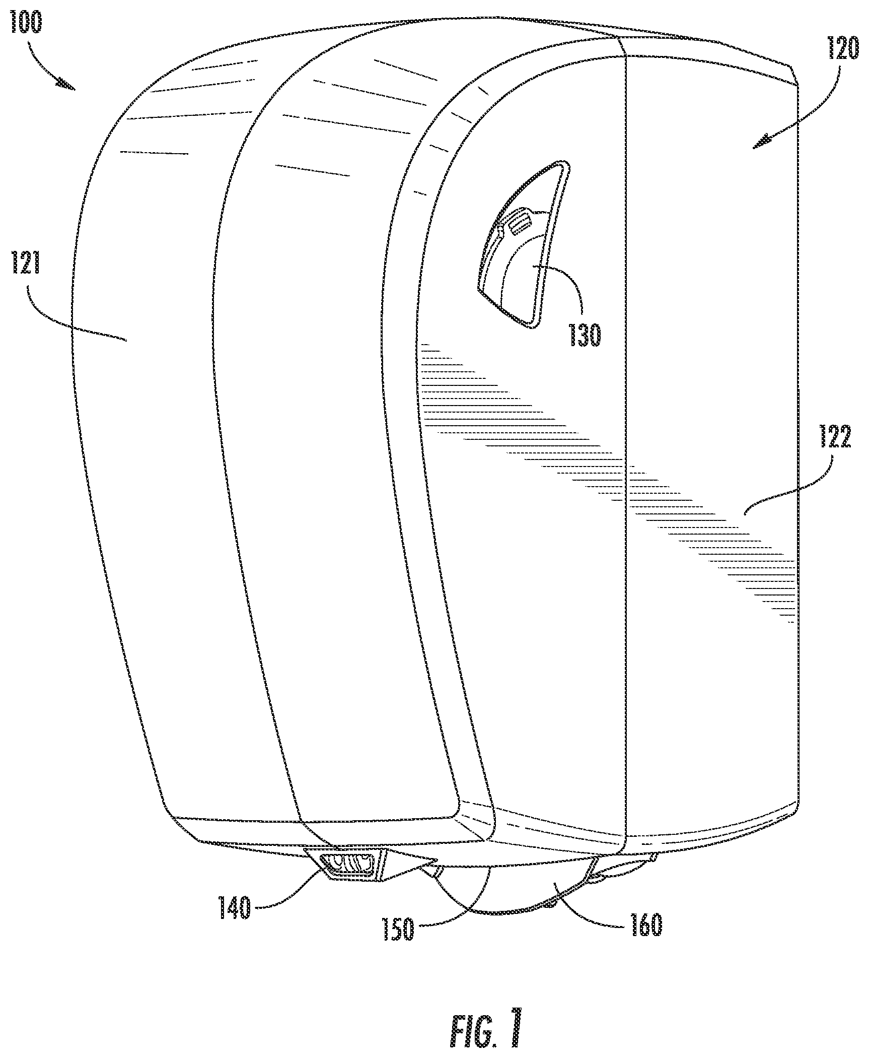 Patent US12303077 — Roll towel dispenser — Figure 1
