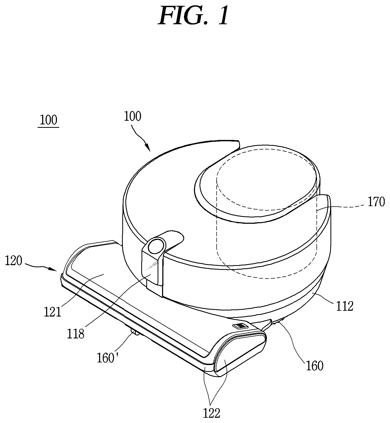 Patent US12303092 — Cleaning unit comprising agitator — Figure 1