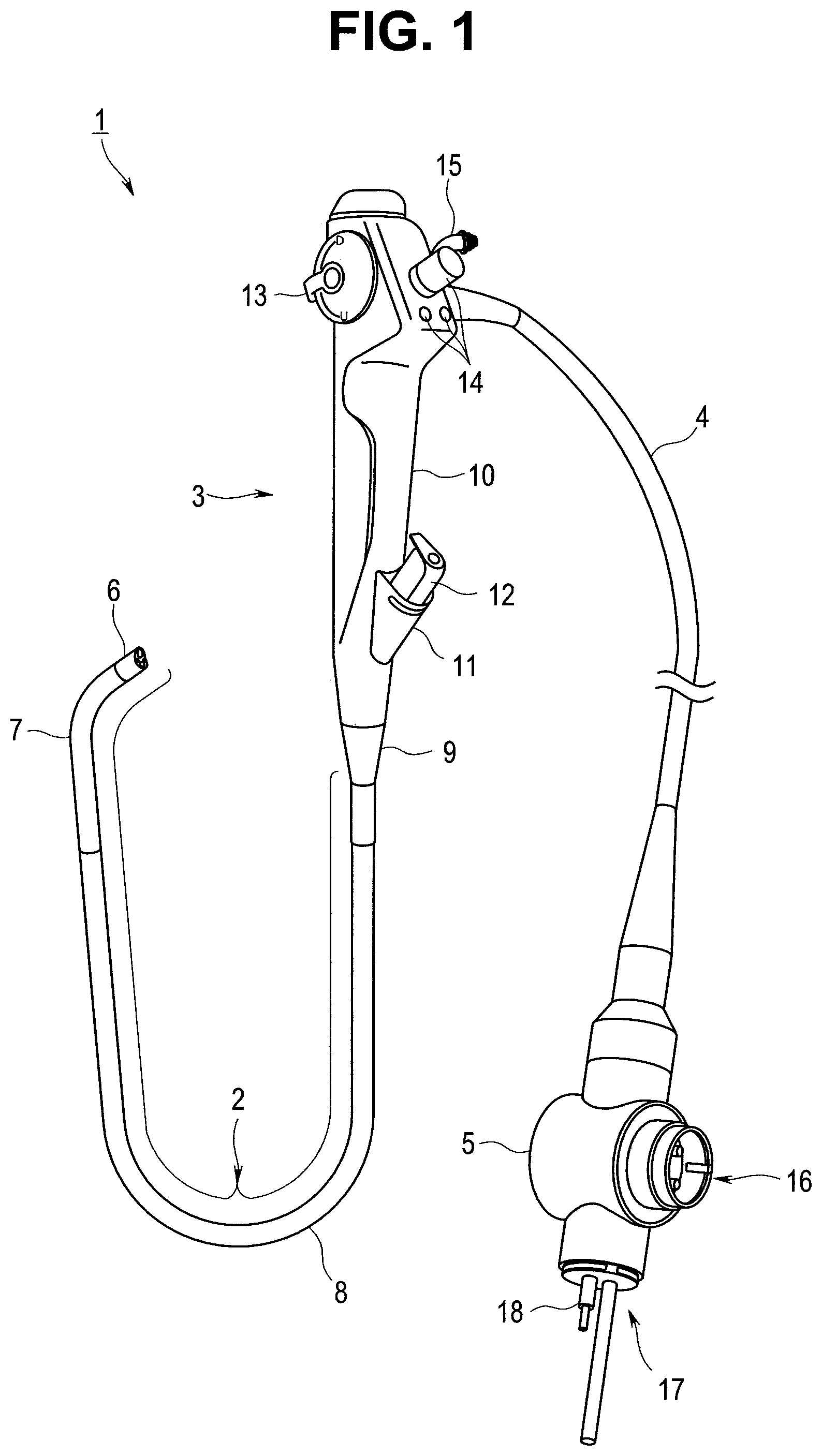 Patent US12303100 — Endoscope and method for confirming grounding of endoscope — Figure 1