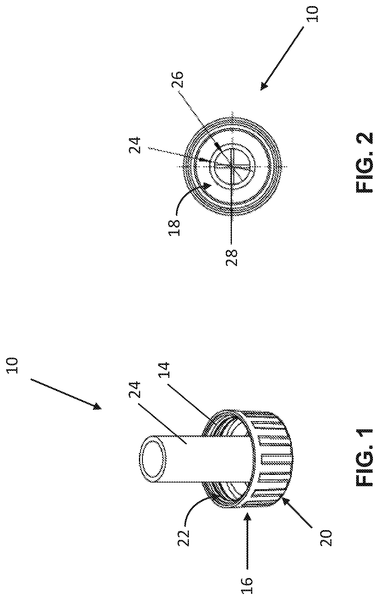 Patent US12303103 — Disposable screw cap for disposable laryngoscope — Figure 1