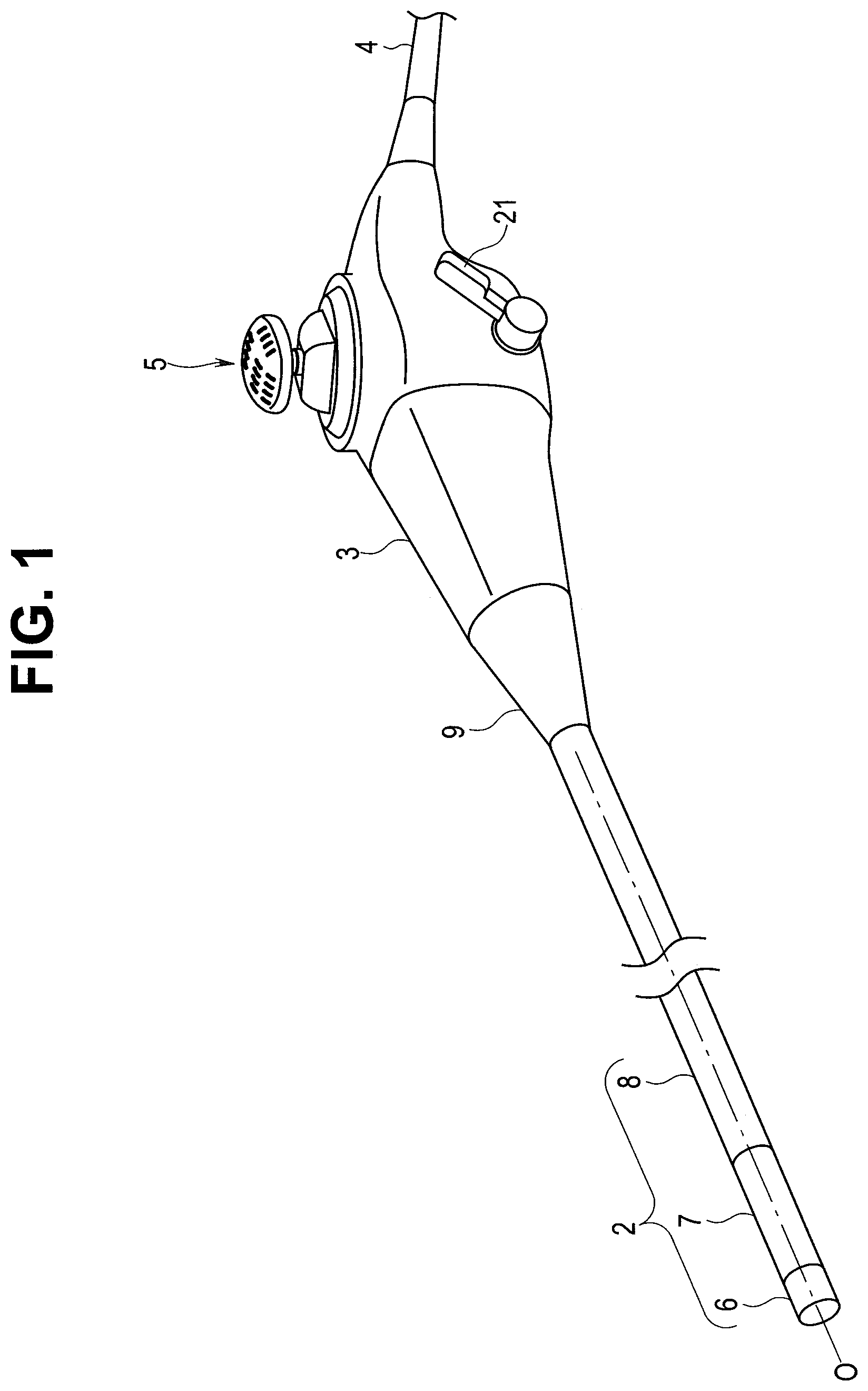 Patent US12303107 — Insertion device having operation lever more easily bendable in predetermined direction and operation portion of insertion device — Figure 1