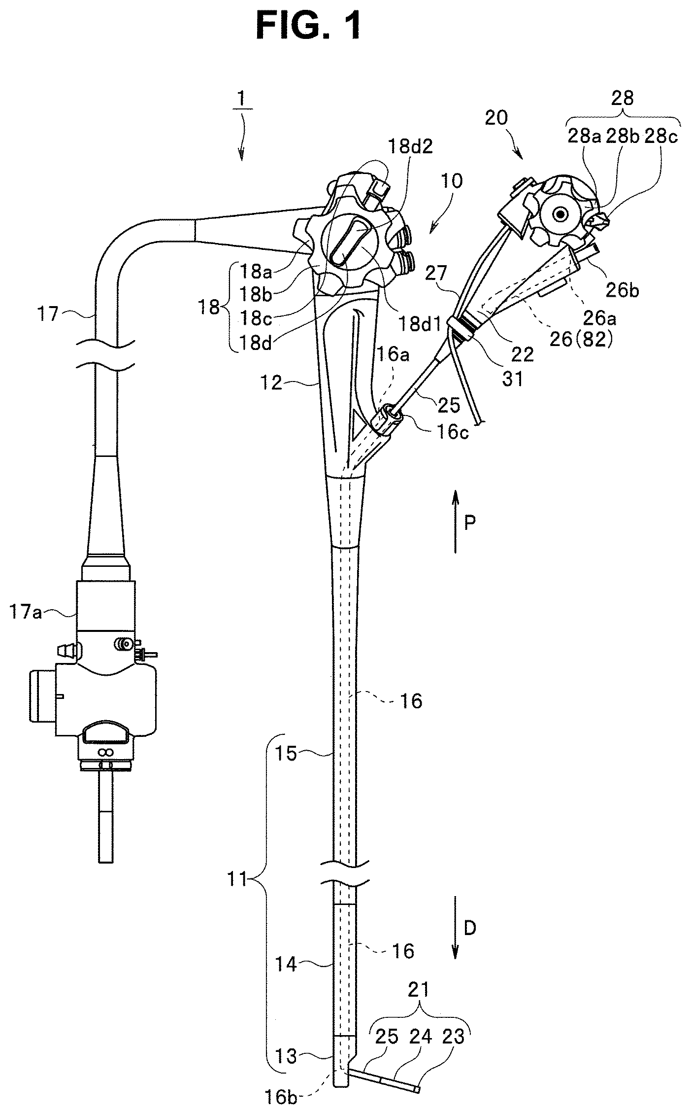 Patent US12303108 — Endoscope, distal end portion of endoscope, and insertion portion of endoscope — Figure 1