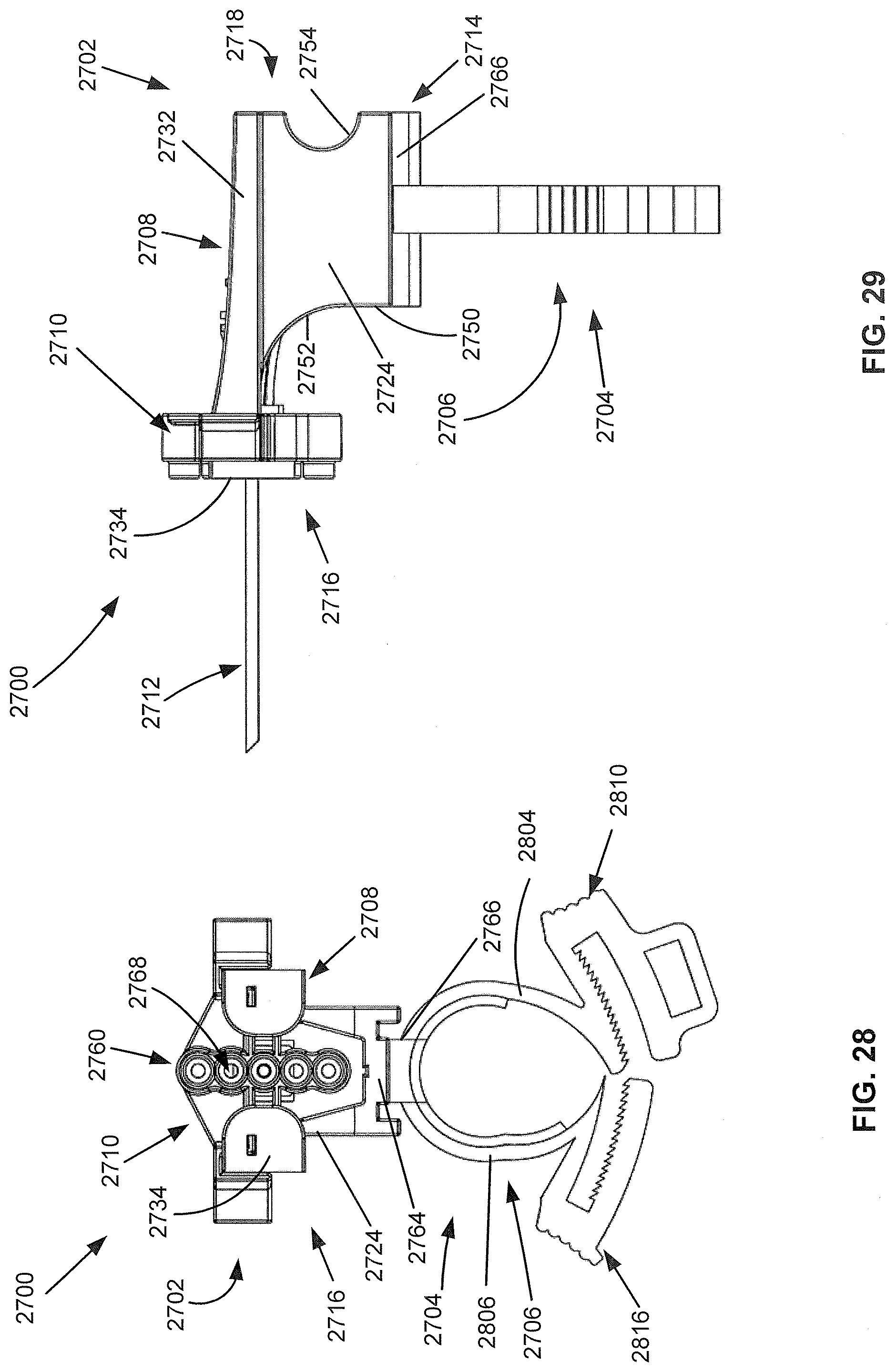 Patent US12303164 Figure 14 – Transperineal biopsy guide with mount, guide member, and displacement member displaceable within a gap of the guide member