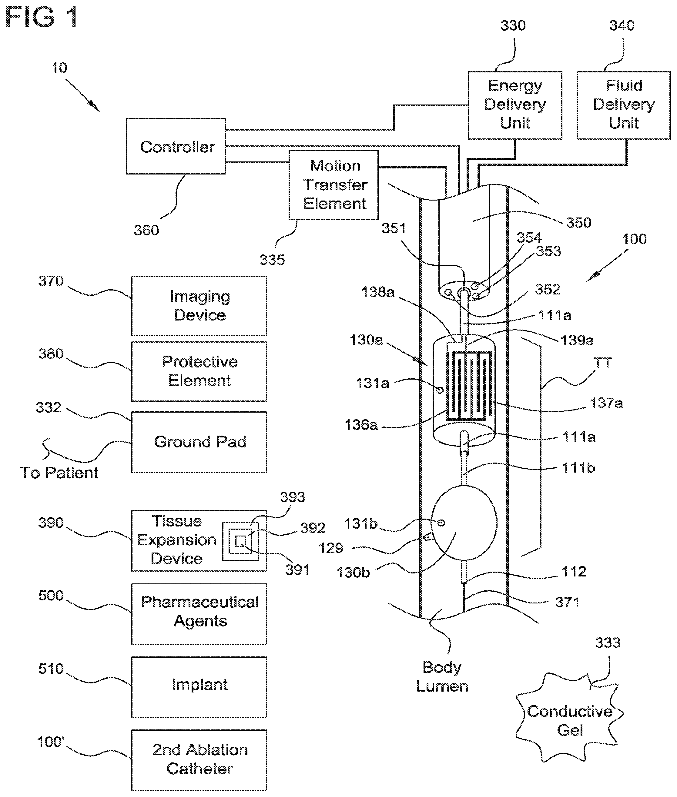 Patent US12303185 Figure 1 – Electrical energy ablation systems, devices and methods for the treatment of tissue