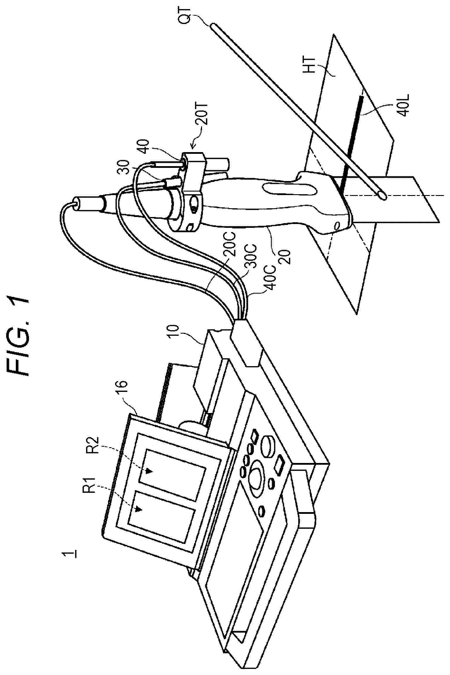 Patent US12303212 — Ultrasonic diagnostic apparatus, ultrasonic probe, and attachment for ultrasonic probe — Figure 1