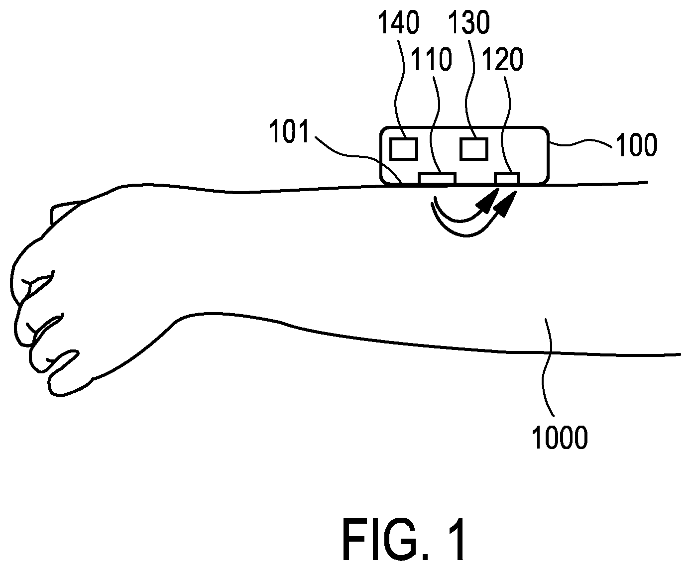 Patent US12303242 — Optical vital signs sensor — Figure 1