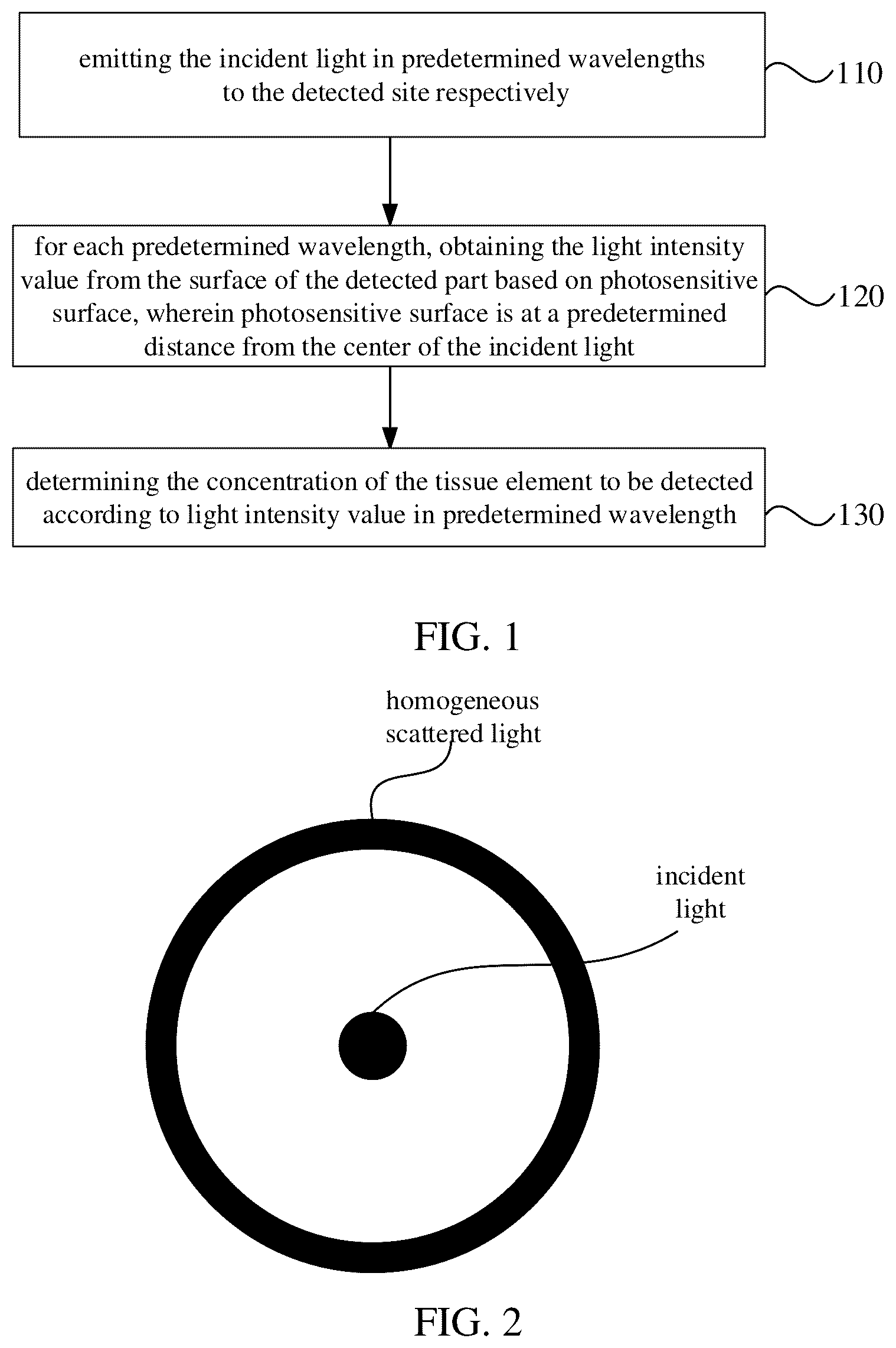 Patent US12303263 — Non-invasive detection method, device, system and wearable apparatus for tissue element — Figure 1