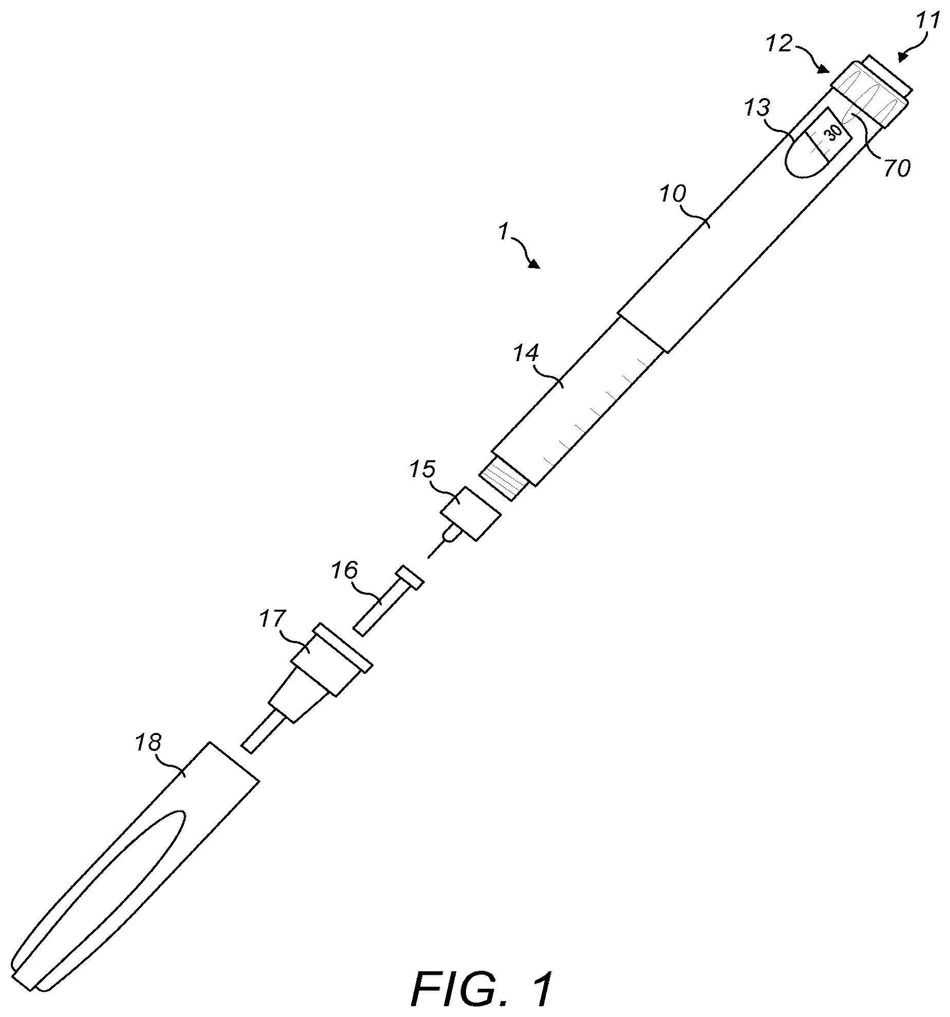 Patent US12303269 — Device for managing a medication regime — Figure 1