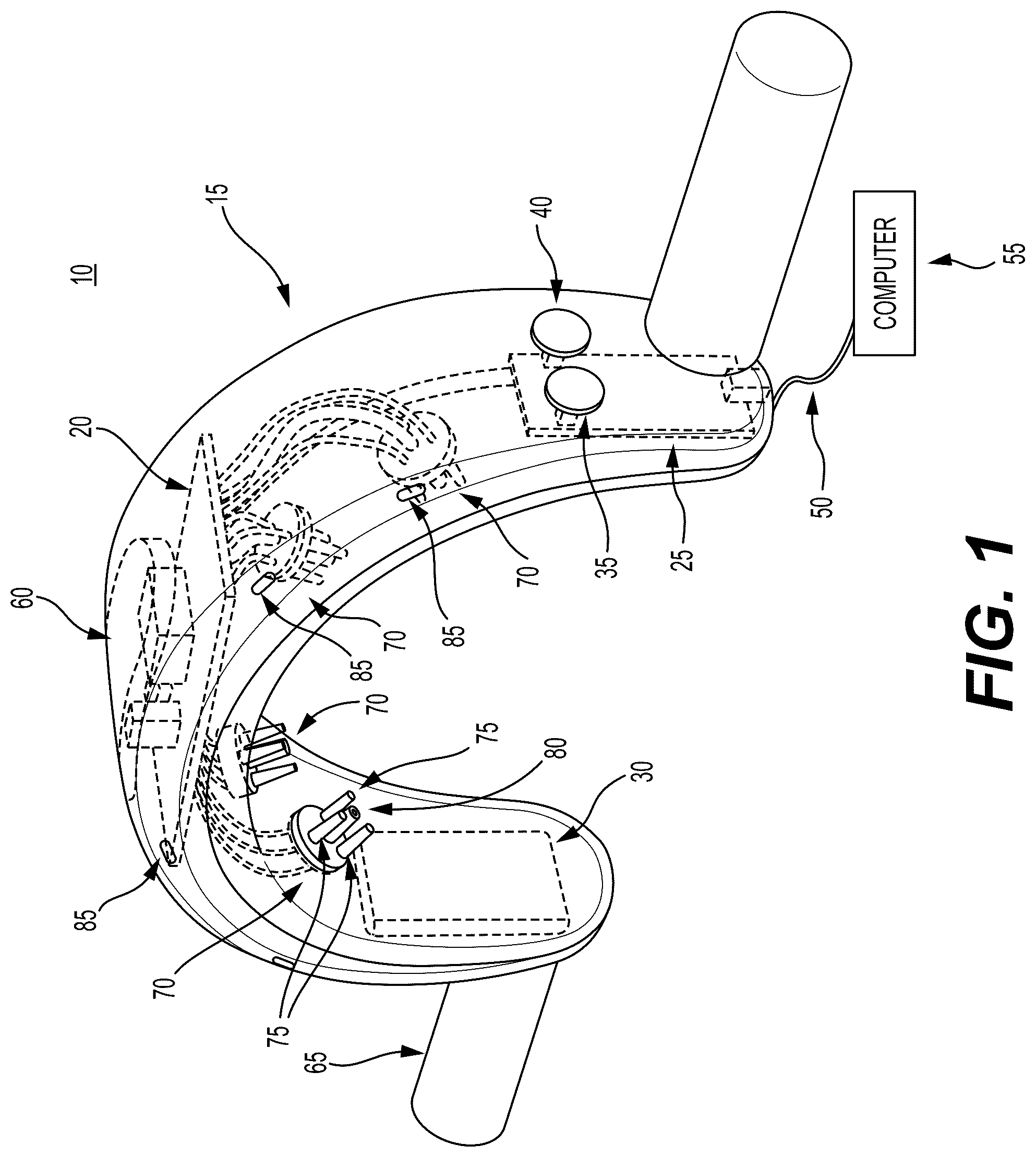 Patent US12303284 — System and method for detecting brain abnormalities using backscattered radiation — Figure 1