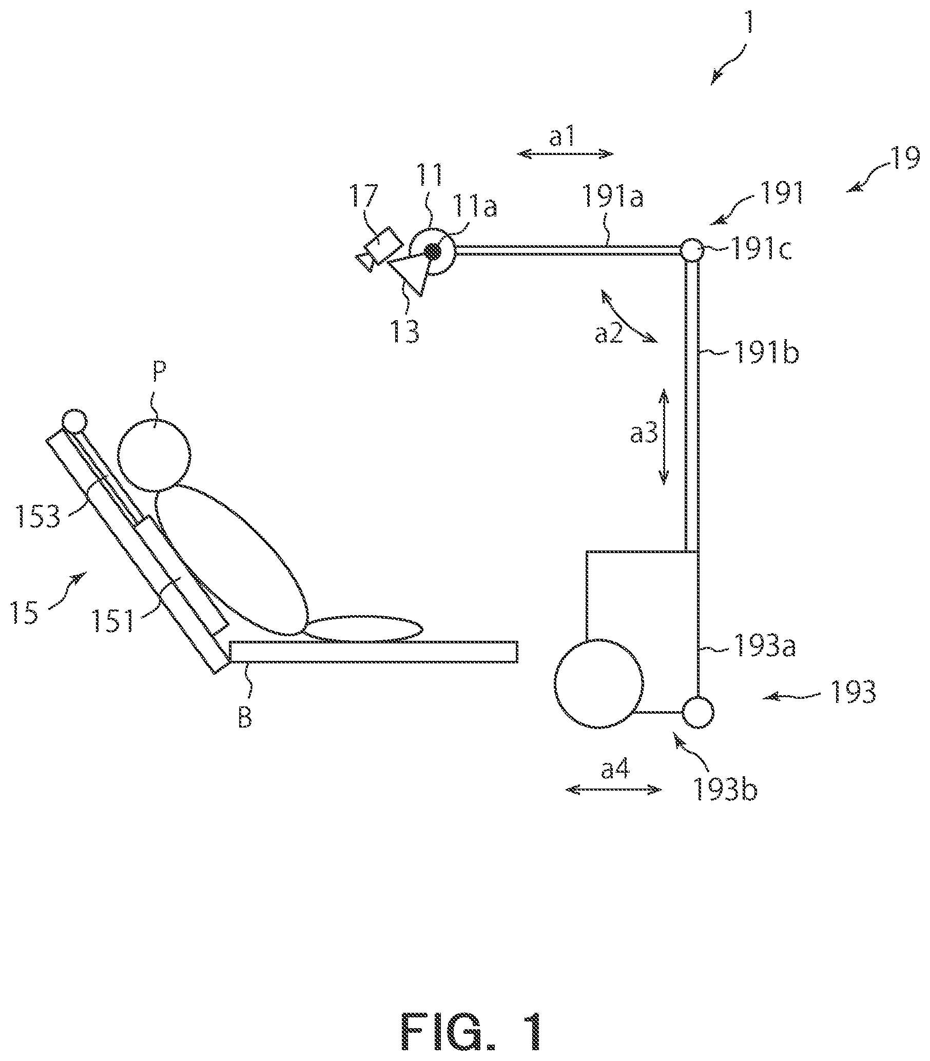 Patent US12303308 — X-ray diagnosis apparatus and non-transitory computer readable storage medium — Figure 1