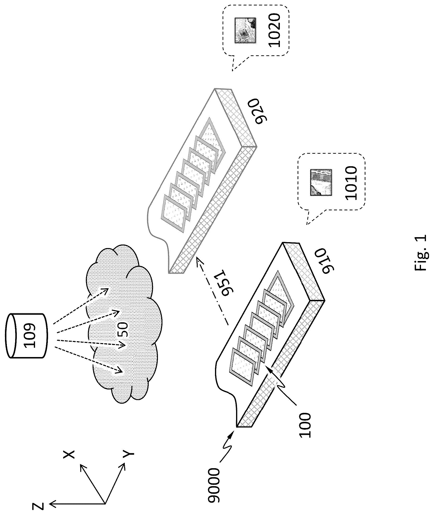 Patent US12303316 — Imaging method comprising moving an image sensor along a first direction among a plurality of positions relative to a scene and capturing partial image of the scene respectively at the plurality of positions — Figure 1