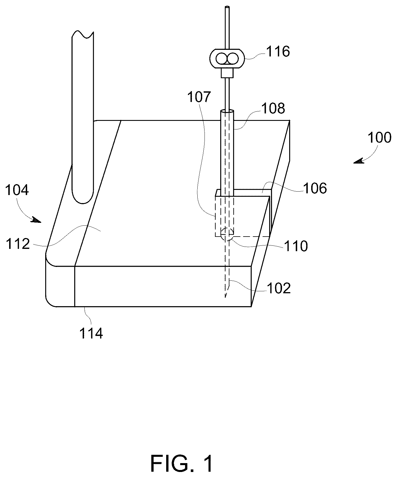 Patent US12303322 — Ultrasound probe with an integrated needle assembly and a computer program product, a method and a system for providing a path for inserting a needle of the ultrasound probe — Figure 1