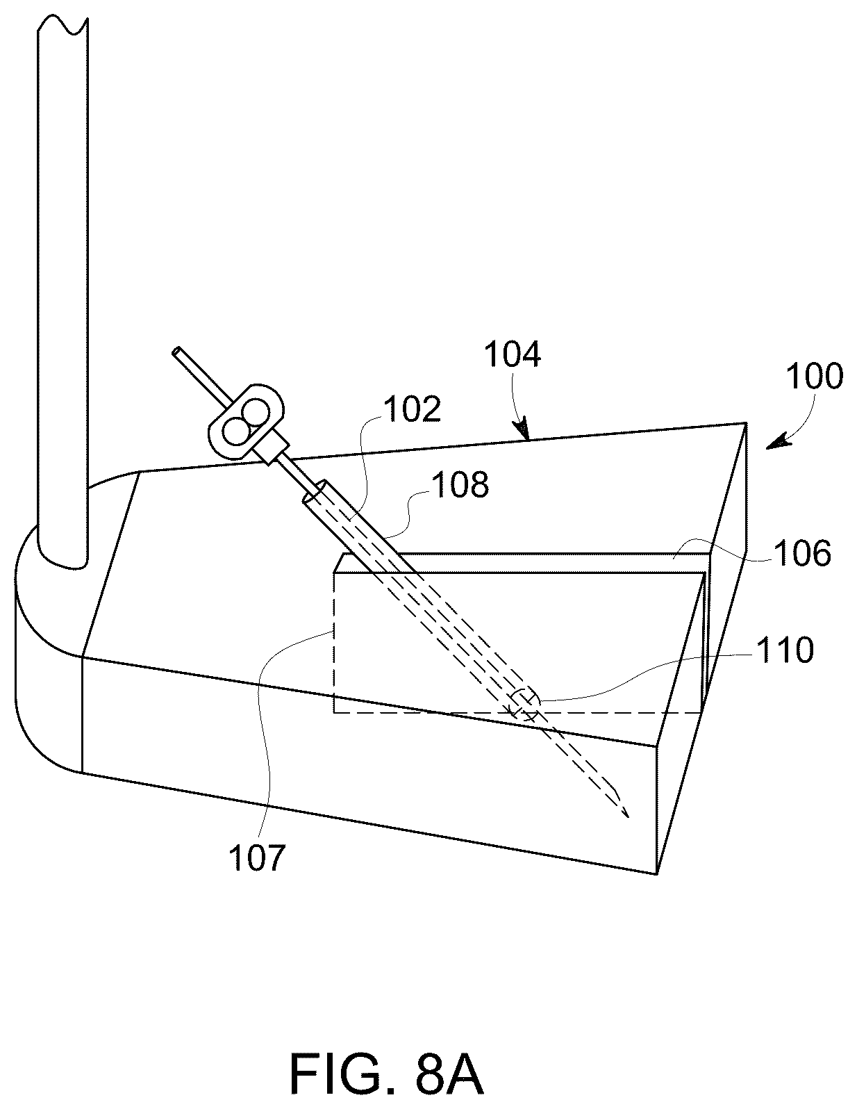 Patent US12303323 Figure 10 – Ultrasound probe with an integrated needle assembly and a computer program product, a method and a system for providing a path for inserting a needle of the ultrasound probe