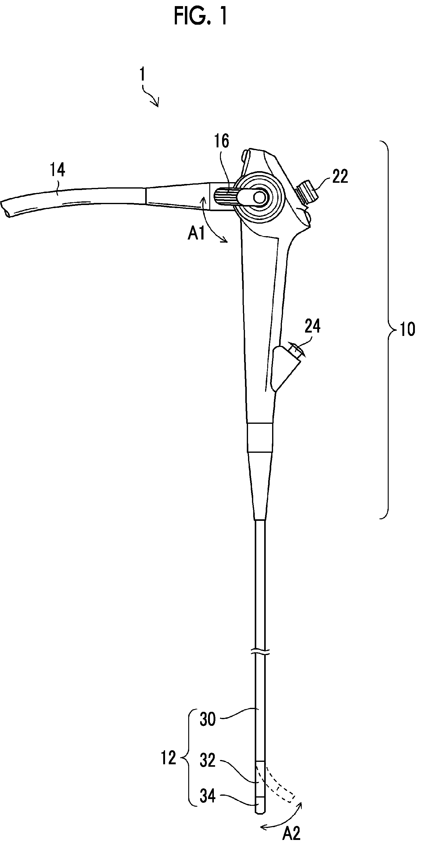 Patent US12303328 — Ultrasonic endoscope and distal end unit thereof — Figure 1