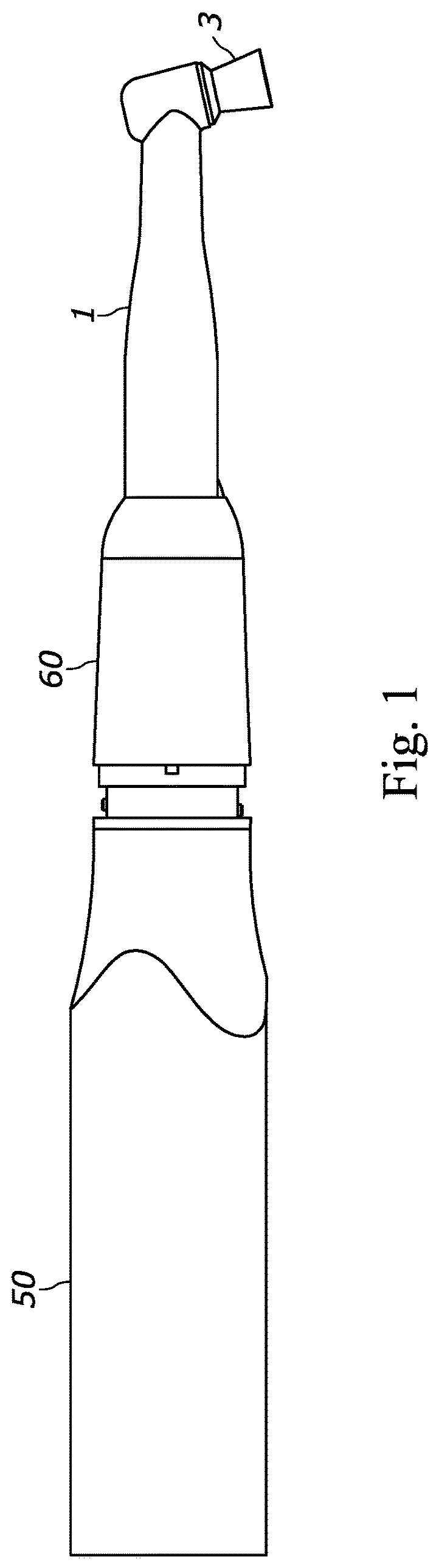 Patent US12303344 — Angled-head rotary cleaning device for dental purposes — Figure 1