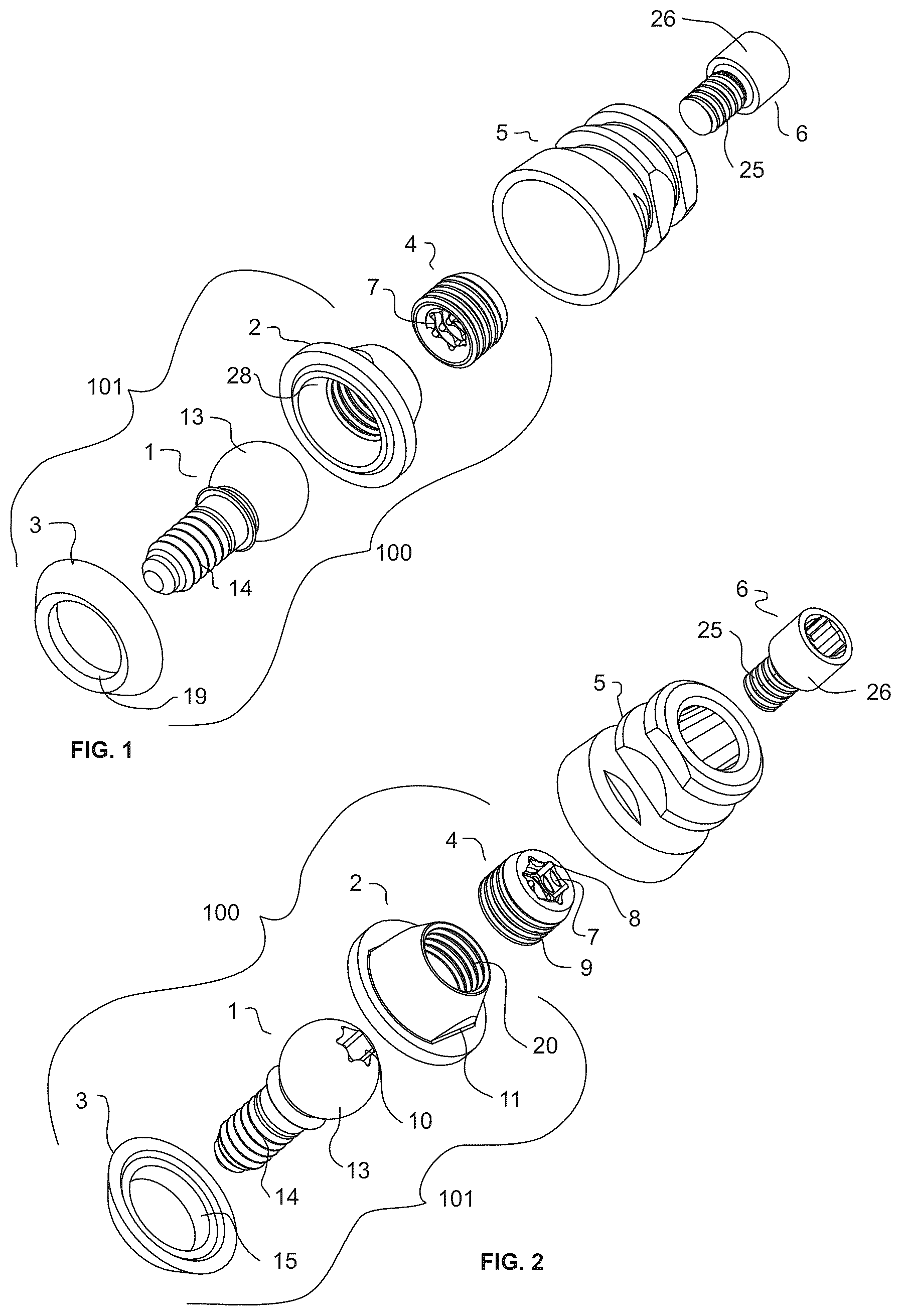 Patent US12303352 Figure 1 – Omni-directional multi-unit abutment dental systems