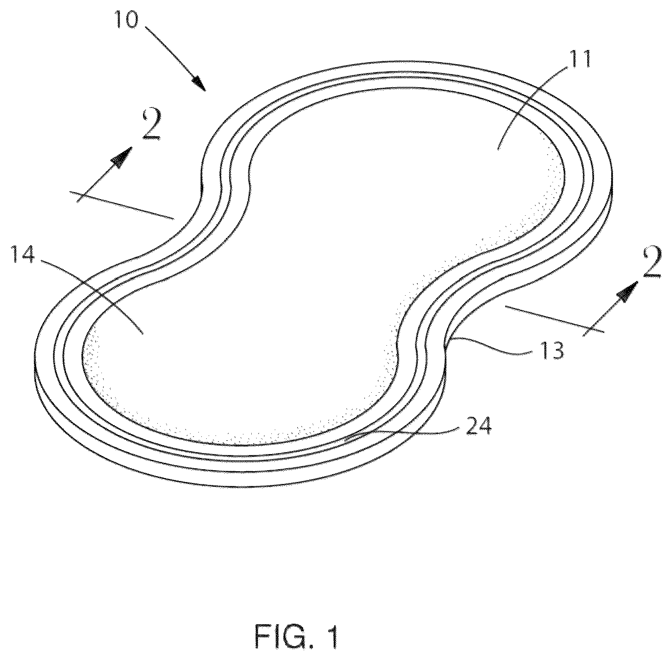 Patent US12303359 — Layer for absorbent article — Figure 1