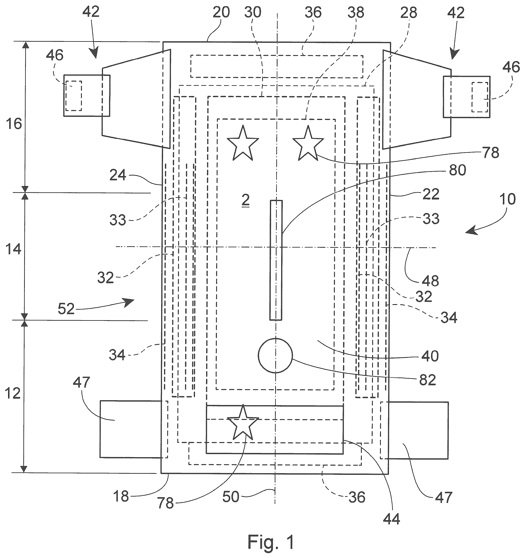 Patent US12303361 — Highly extensible nonwoven webs and absorbent articles having such webs — Figure 1