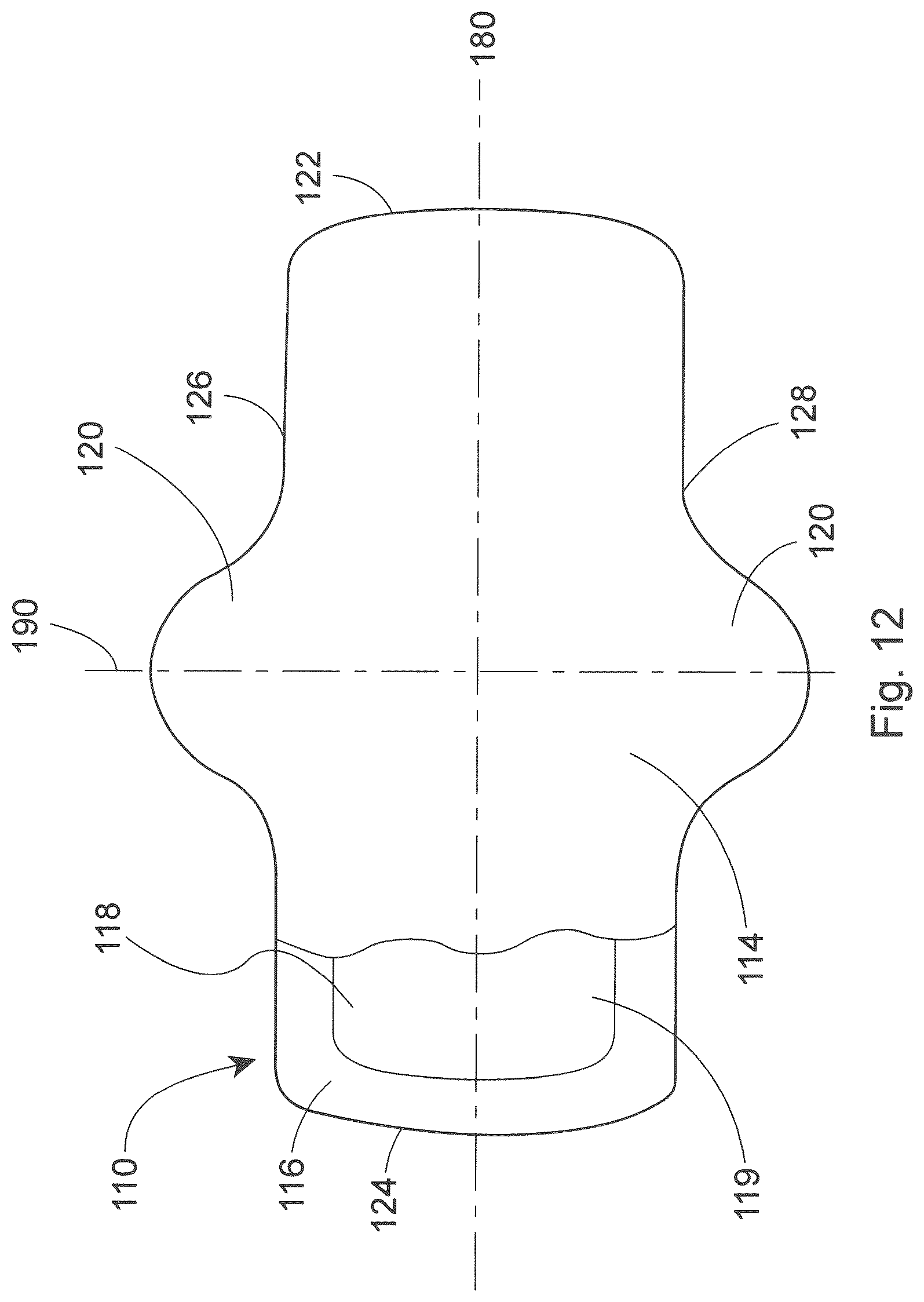 Patent US12303361 Figure 11 – Highly extensible nonwoven webs and absorbent articles having such webs