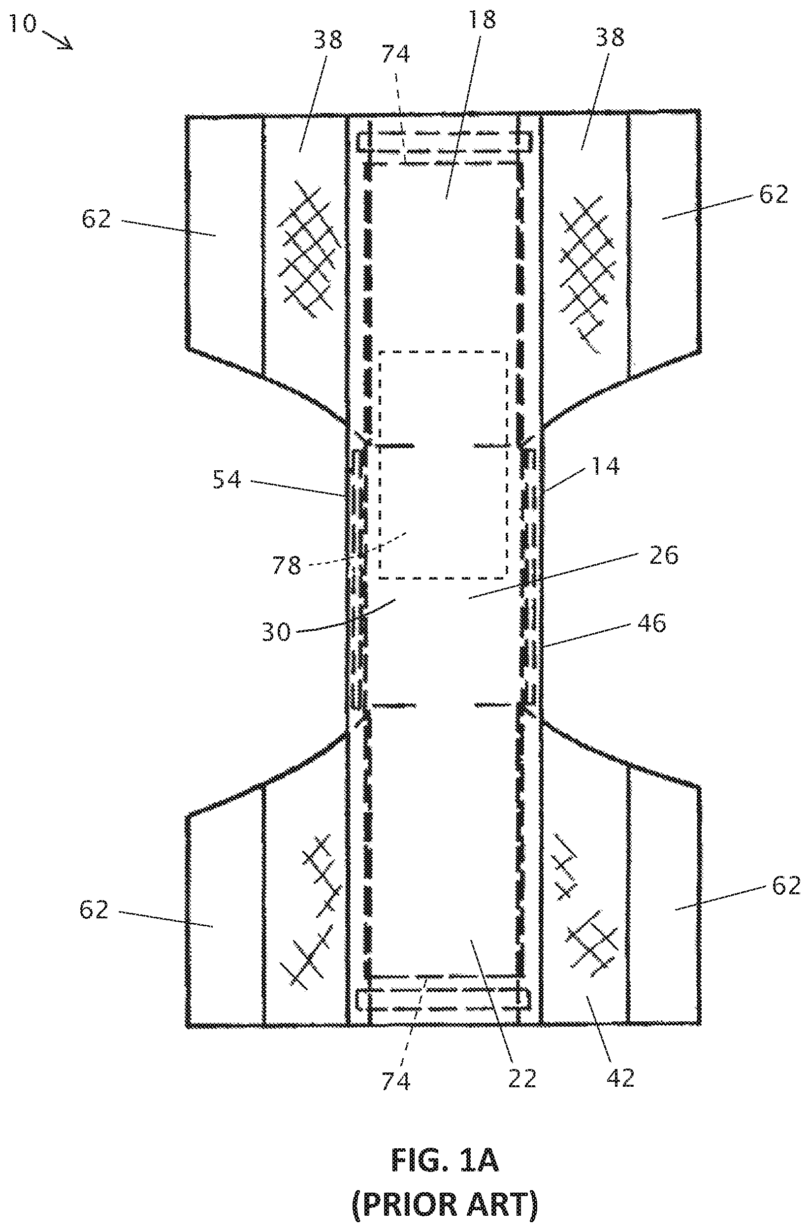 Patent US12303369 — Absorbent laminates, absorbent cores and disposable articles utilizing the absorbent laminates, and related methods — Figure 1
