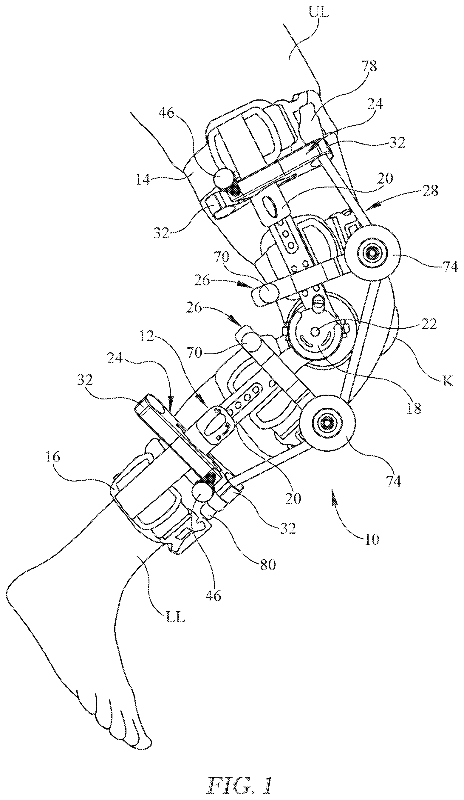 Patent US12303417 — Brace with resistance band — Figure 1