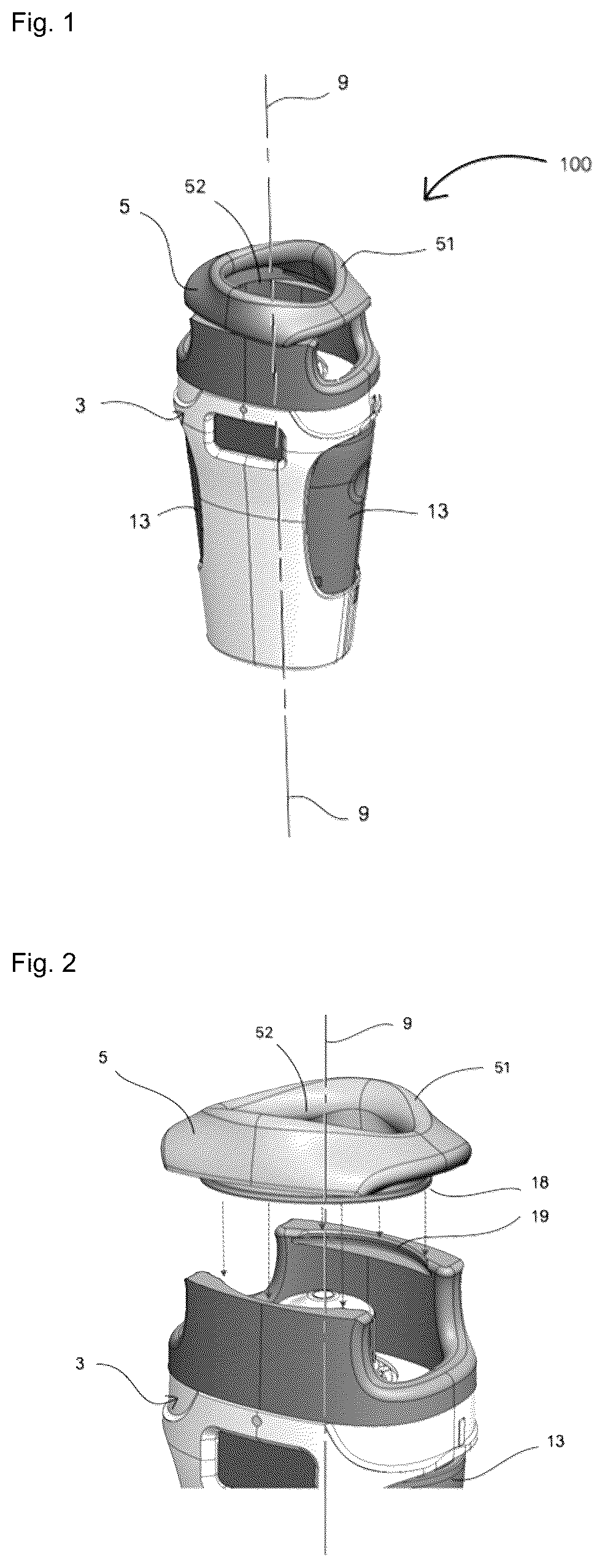 Patent US12303428 — Device for assisting with the use of a device for dispensing a liquid product — Figure 1