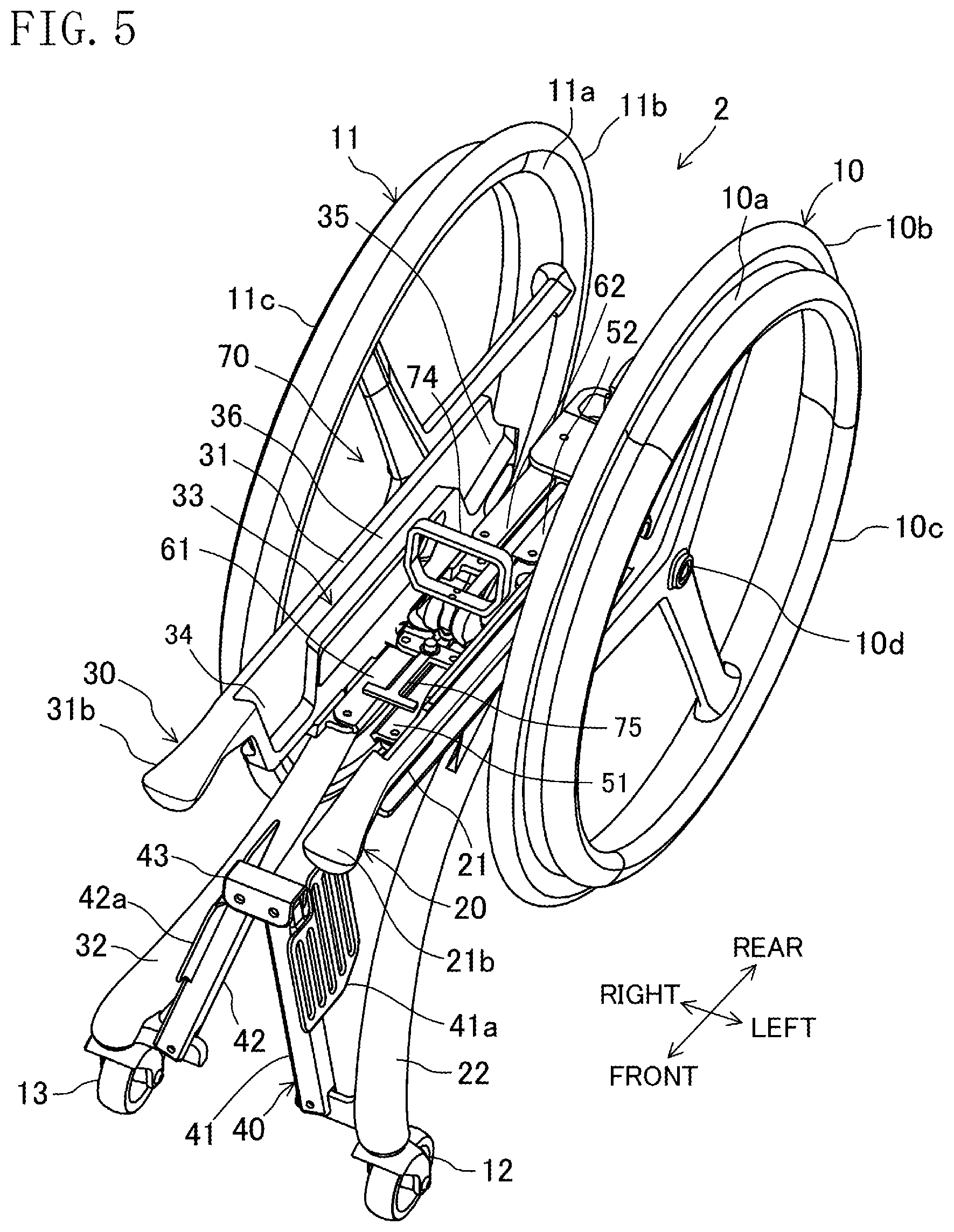 Patent US12303440 Figure 5 – Wheelchair
