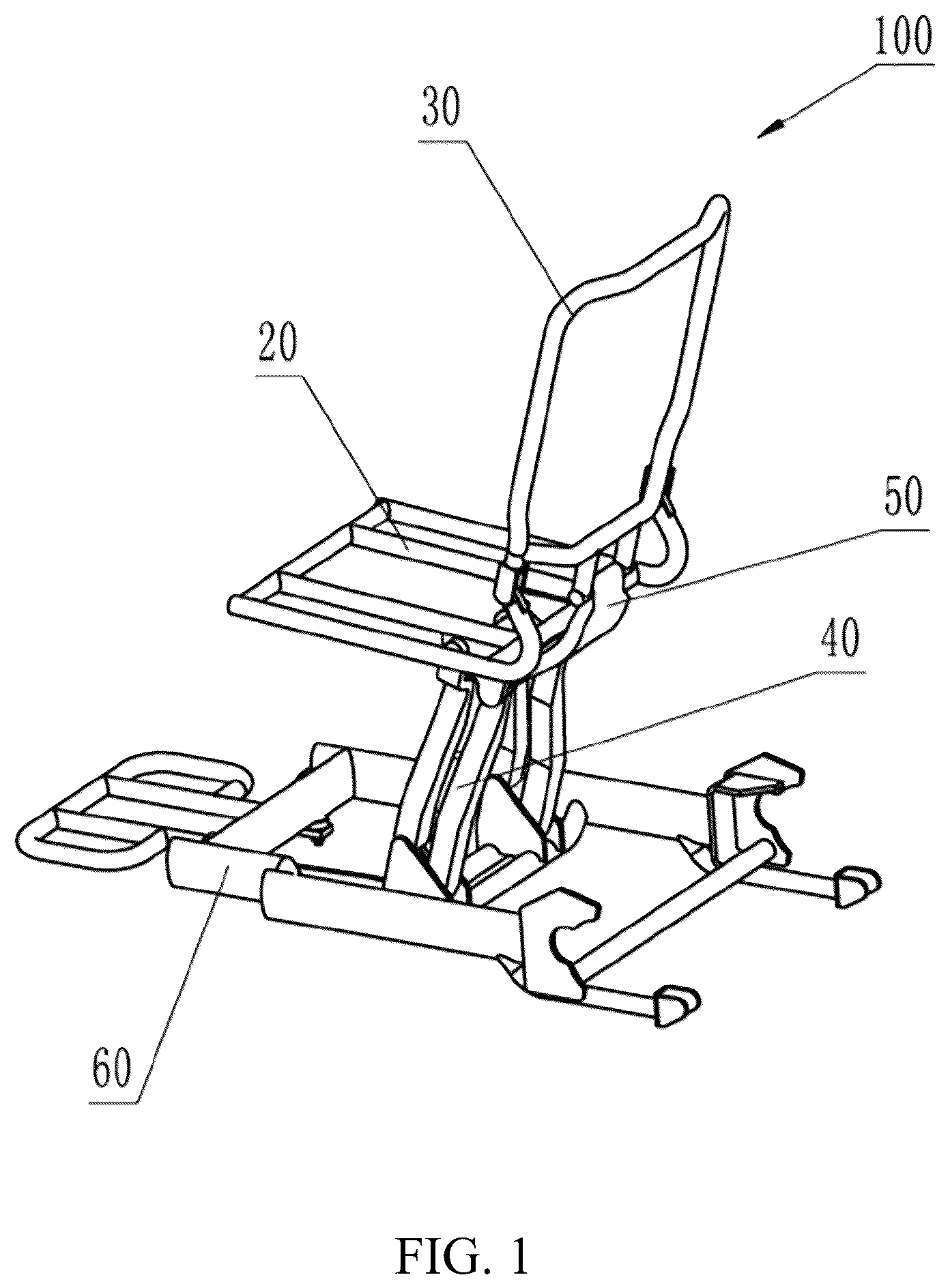 Patent US12303441 — Collapsible wheelchair — Figure 1