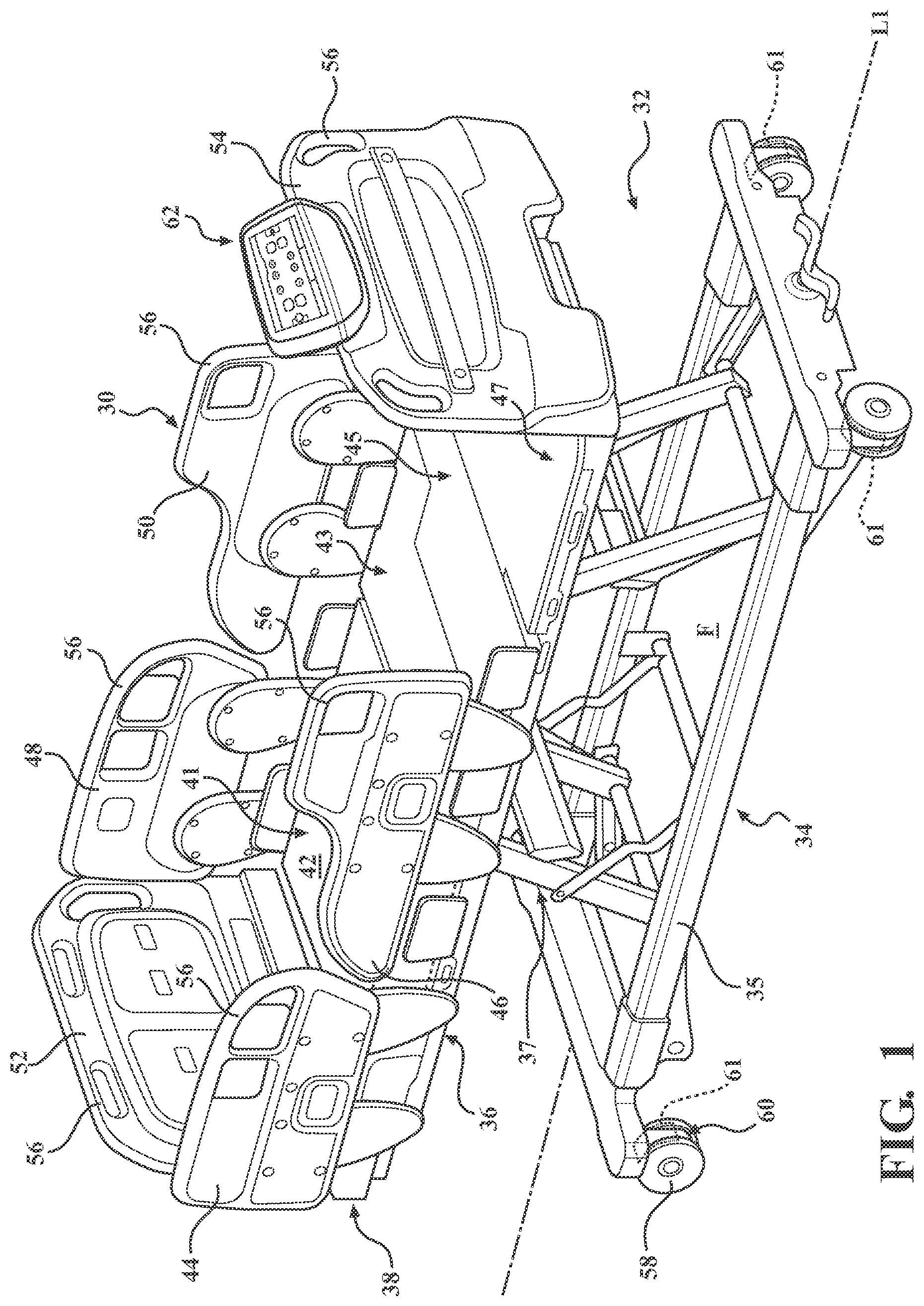 Patent US12303442 — Patient support apparatus including a user module generating state indicators corresponding to monitored conditions and changes thereof — Figure 1