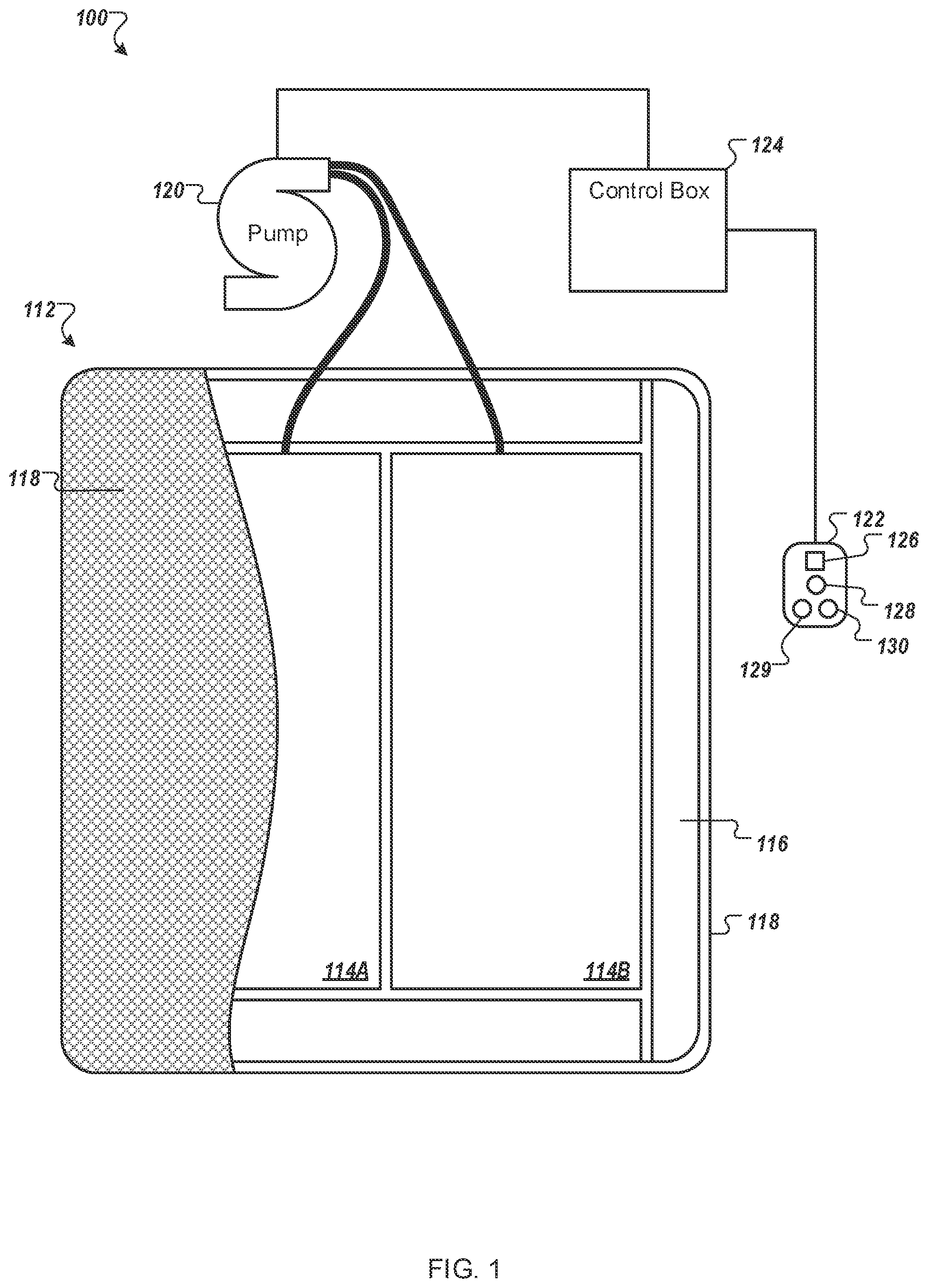 Patent US12303443 Figure 1 – Bed with pressure and force sensors