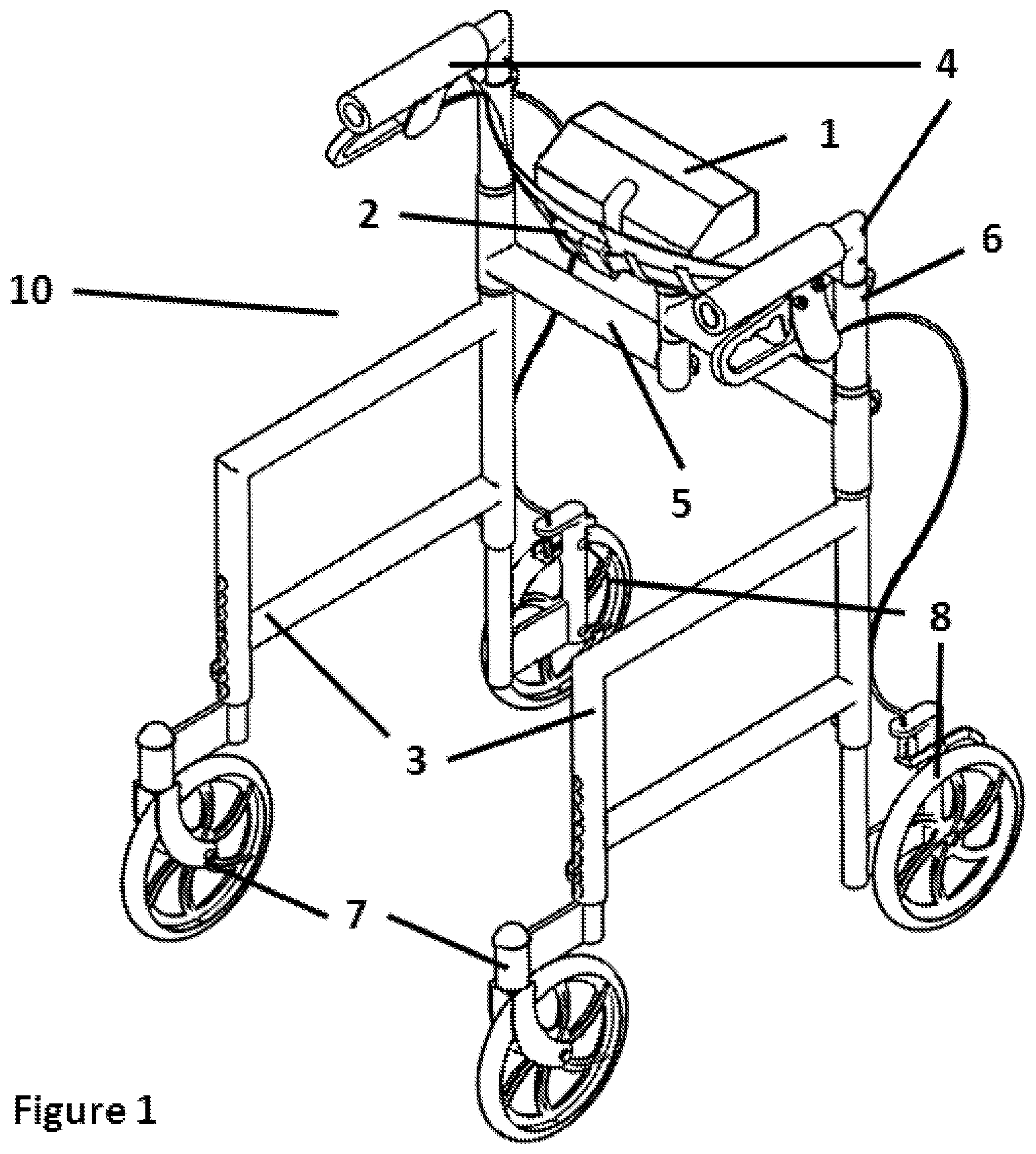 Patent US12303454 — Mobility assistance device with tensioner — Figure 1