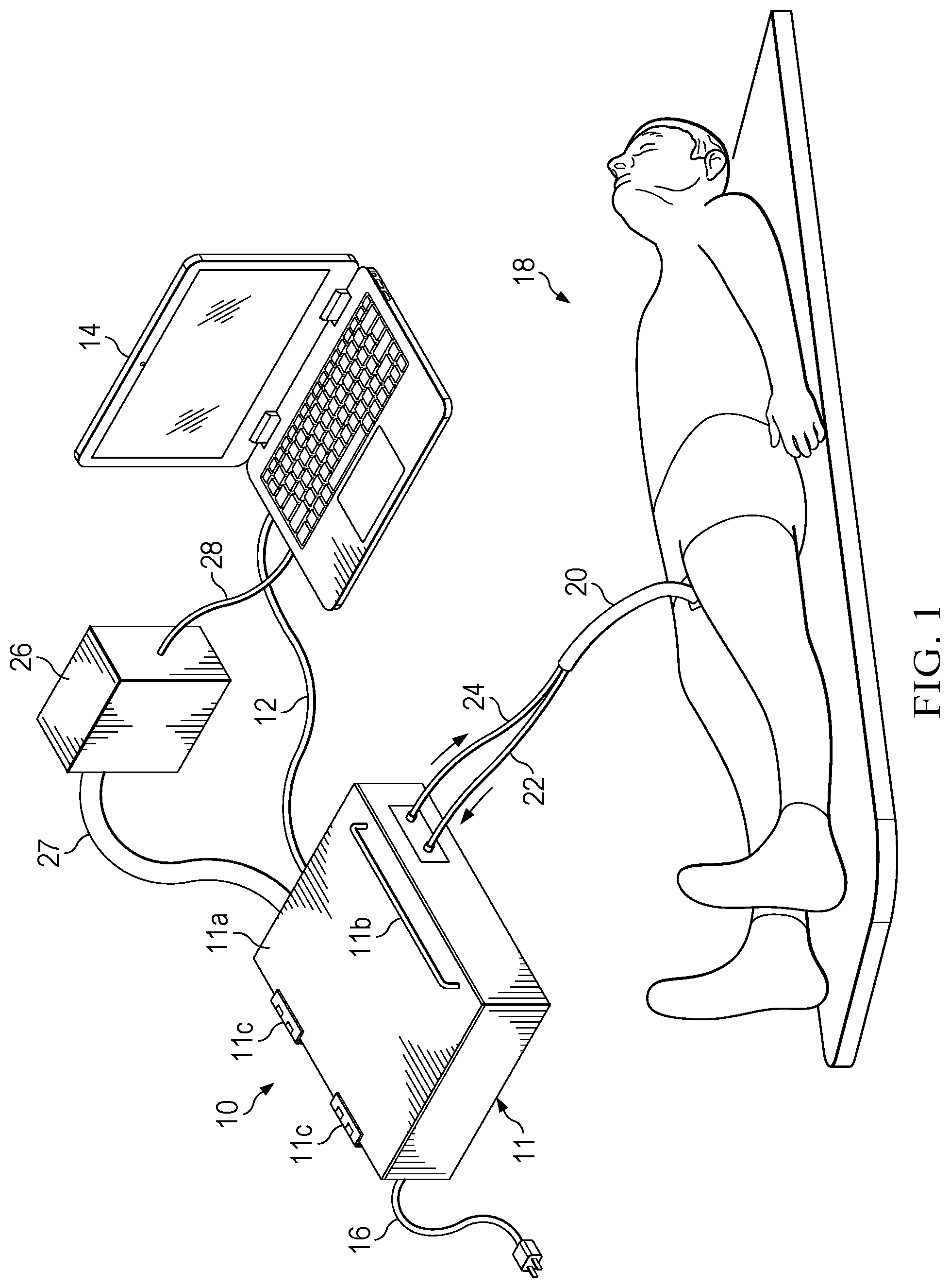 Patent US12303630 — Apparatus utilizing electric field for processing of blood to neutralize pathogen cells therein — Figure 1