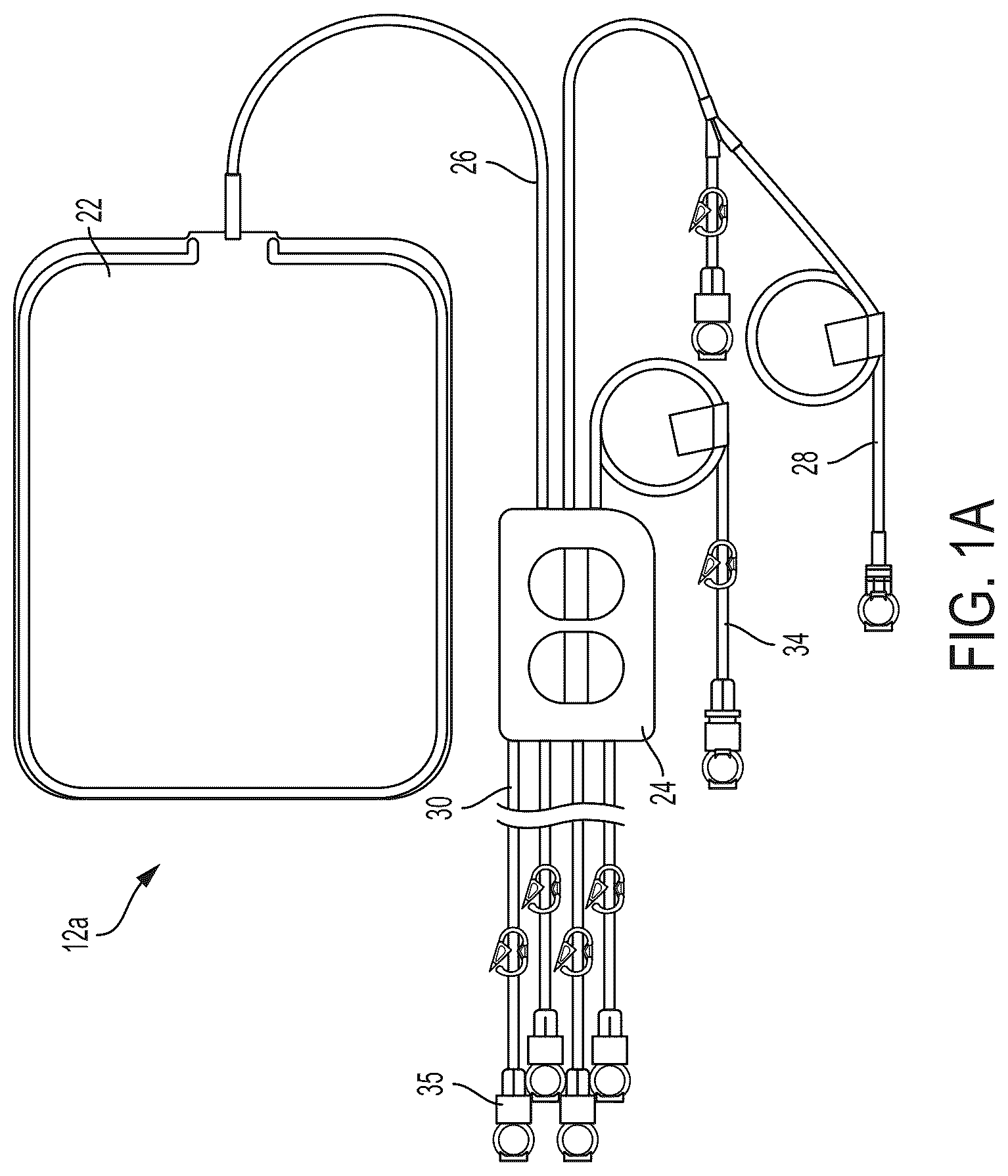 Patent US12303631 Figure 2 – Medical treatment system and methods using a plurality of fluid lines