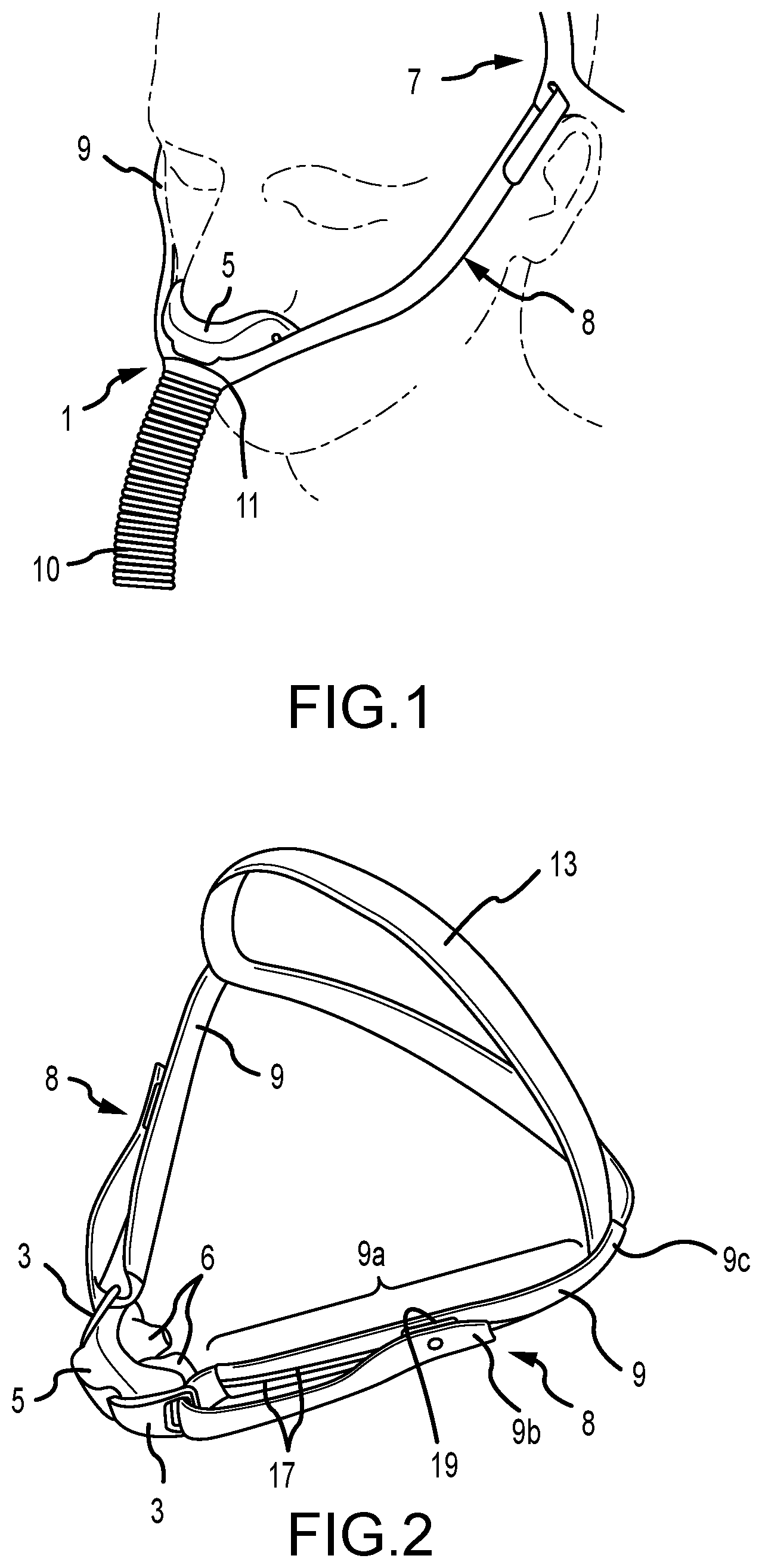 Patent US12303645 — Headgear for a patient interface — Figure 1