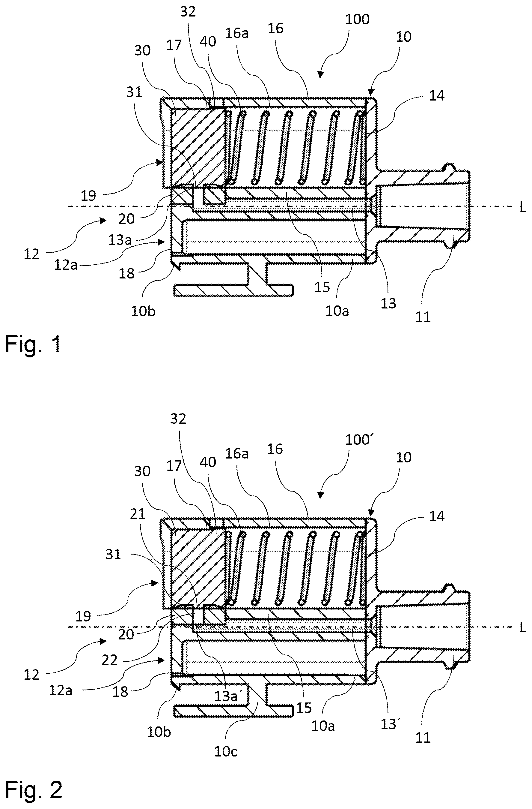 Patent US12303661 — Coupling element and coupling system for a closed fluid transfer system — Figure 1