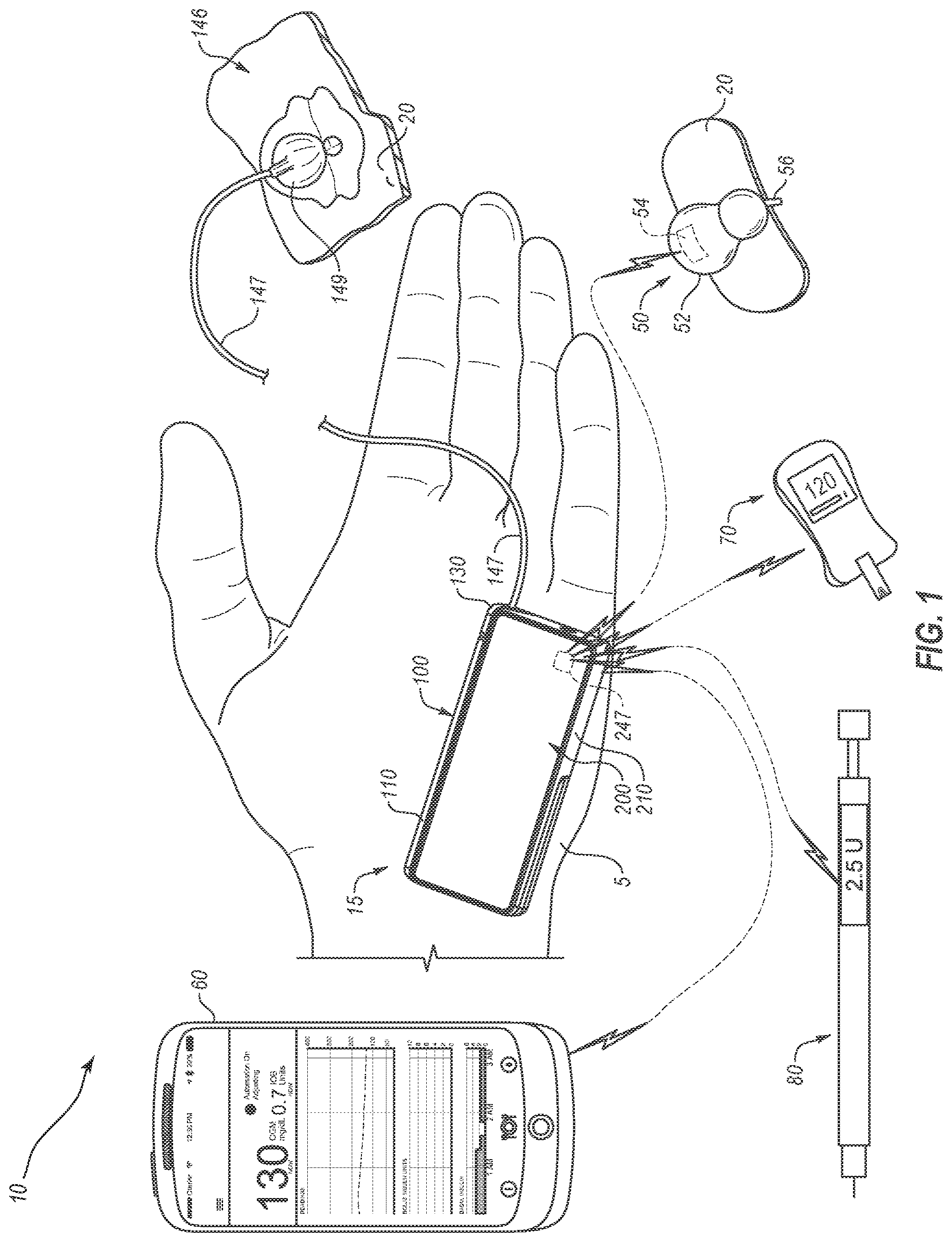 Patent US12303668 — Adjusting insulin delivery rates — Figure 1