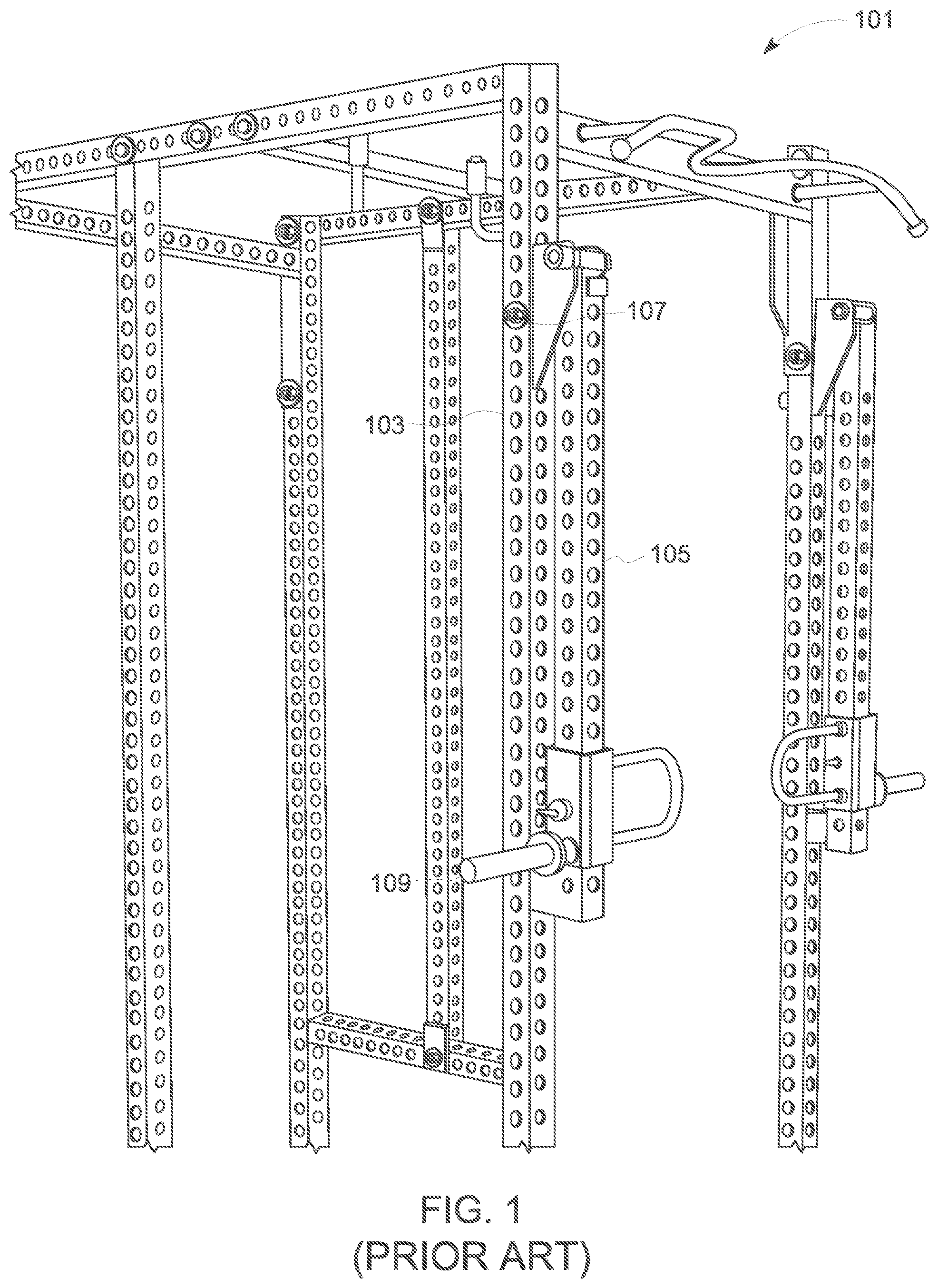 Patent US12303739 Figure 1 – Exercise machine system and method of use
