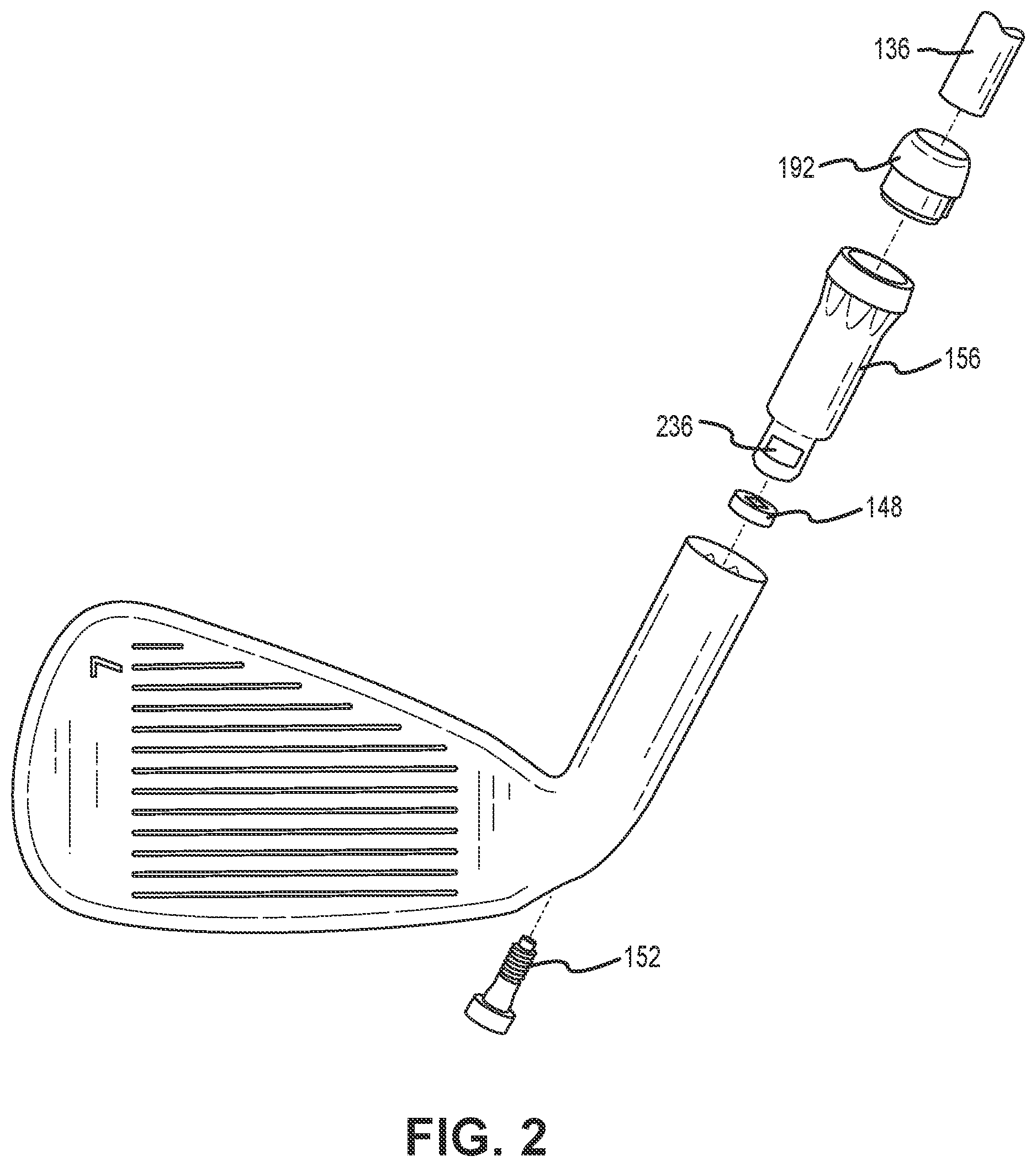 Patent US12303748 Figure 2 – Golf club heads with golf coupling mechanisms