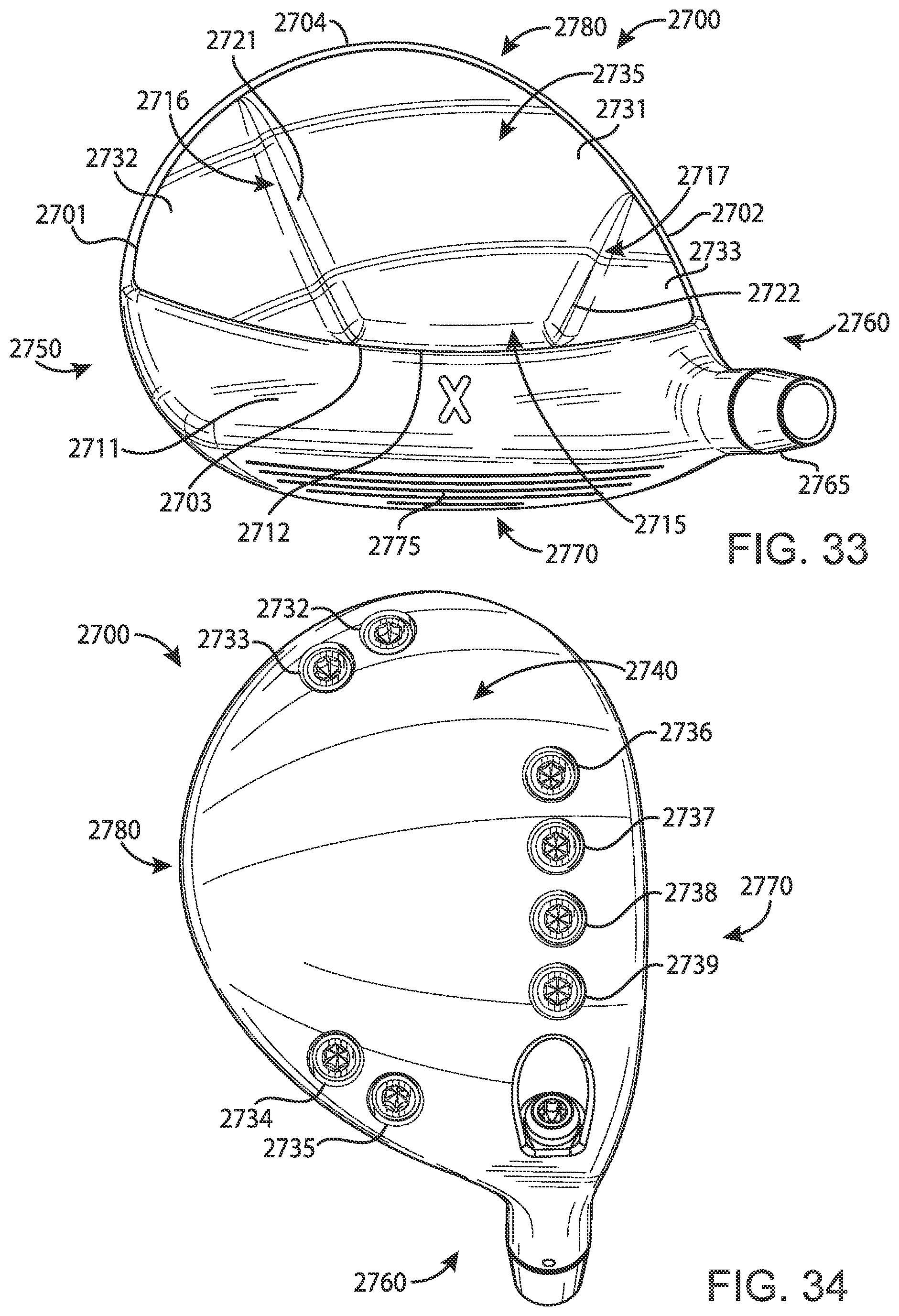 Patent US12303750 Figure 18 – Golf club heads and methods to manufacture golf club heads